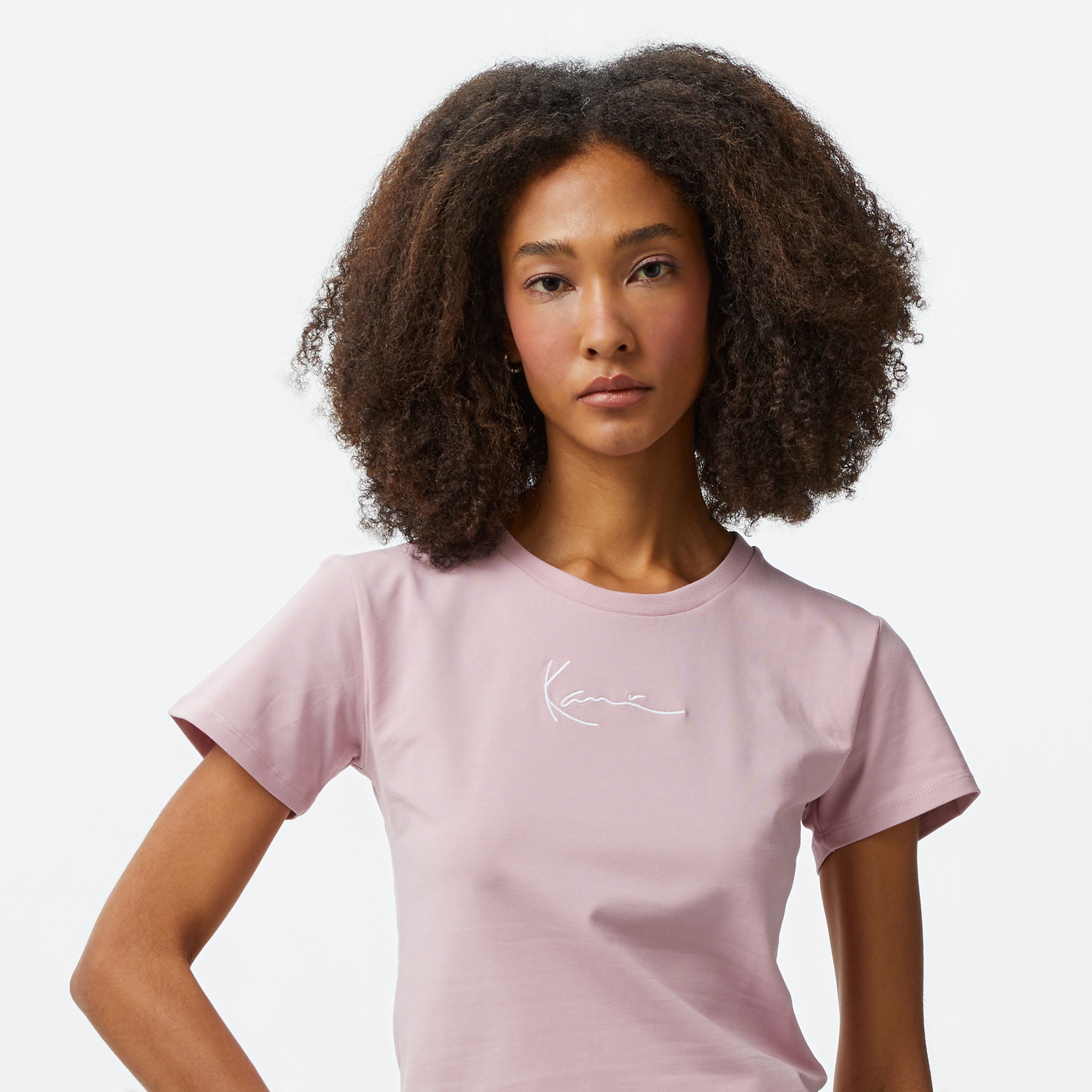 Karl Kani Small Signature Kadın Pembe T-Shirt