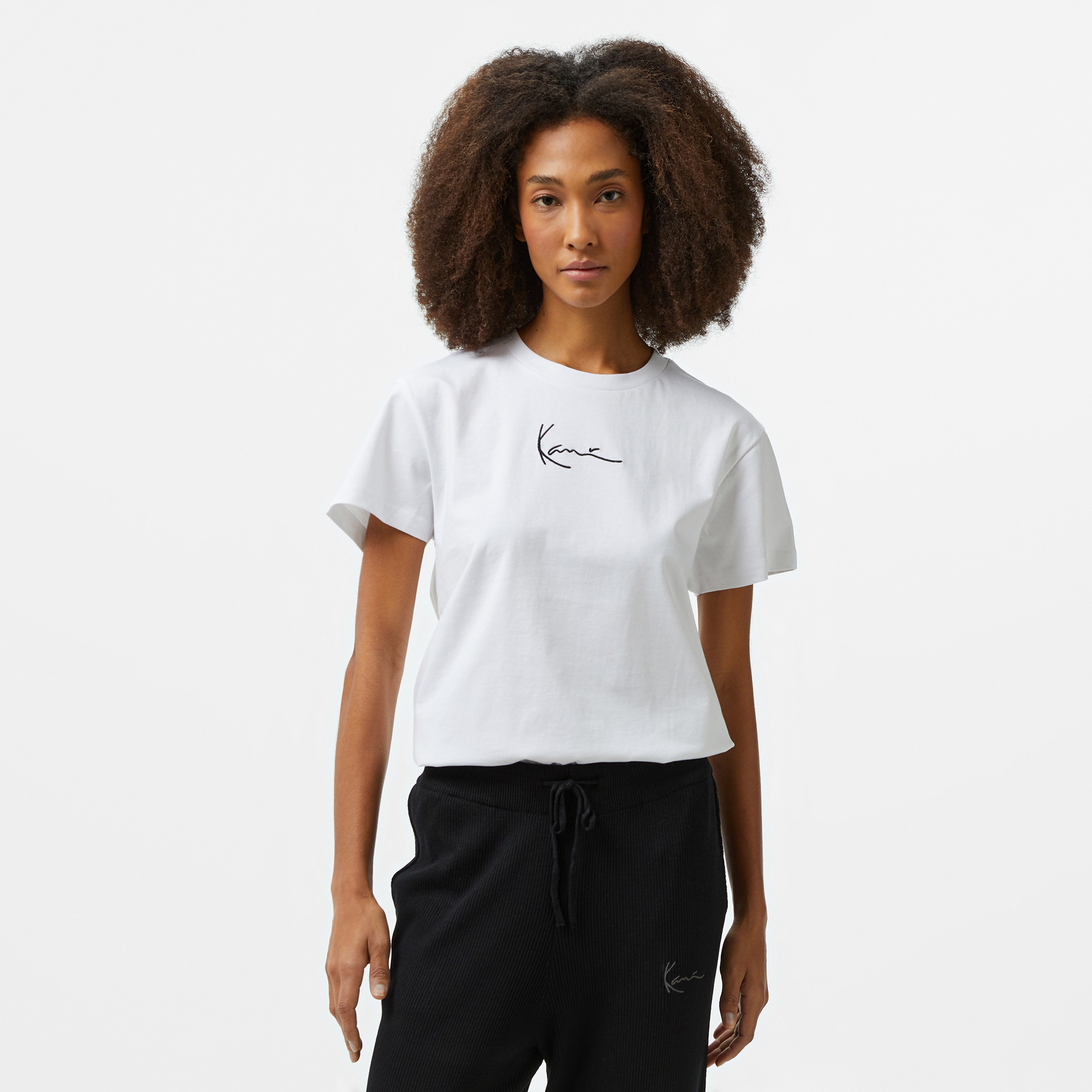 Karl Kani Small Signature Essential Os Kadın Beyaz T-Shirt