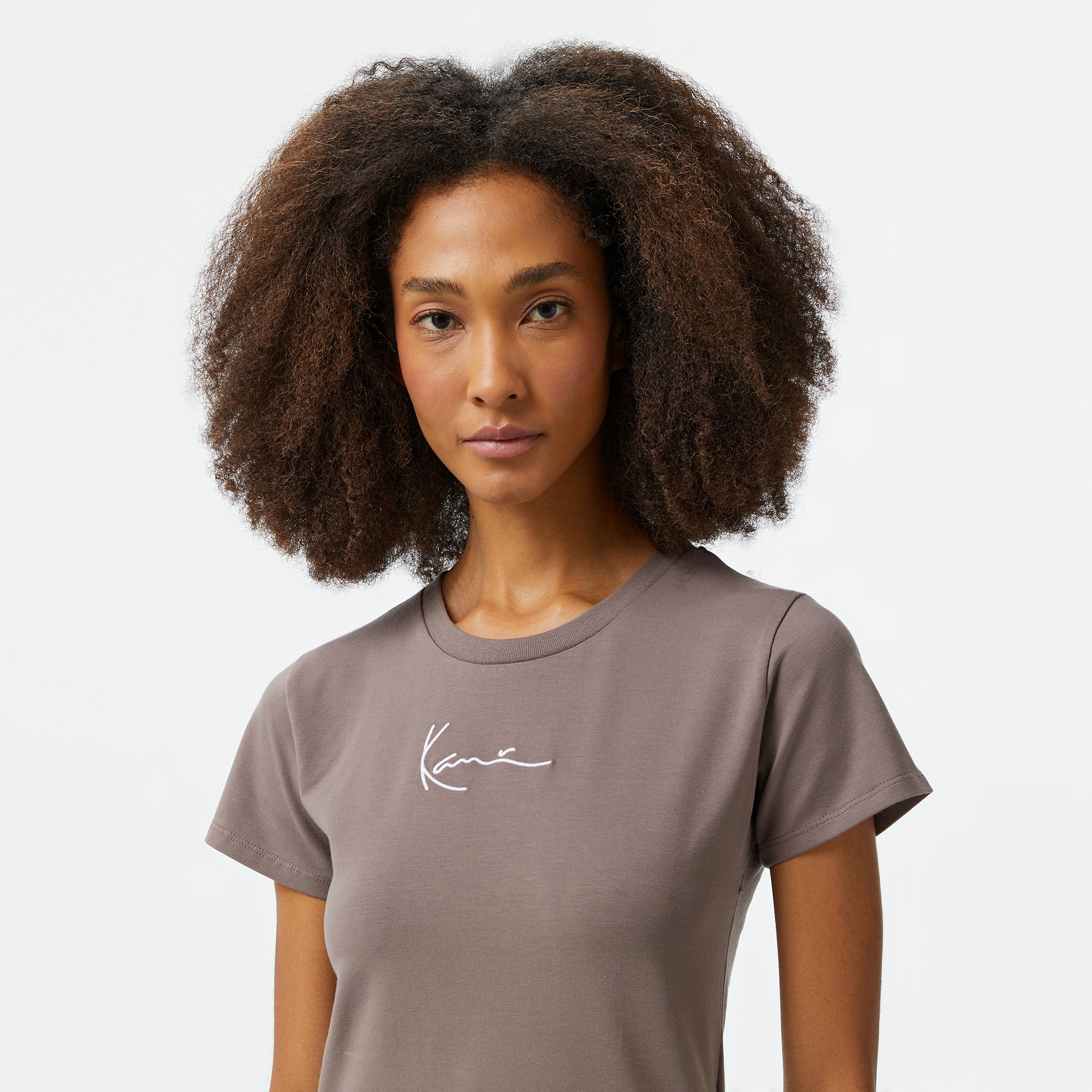 Karl Kani Small Signature Kadın Bej T-Shirt