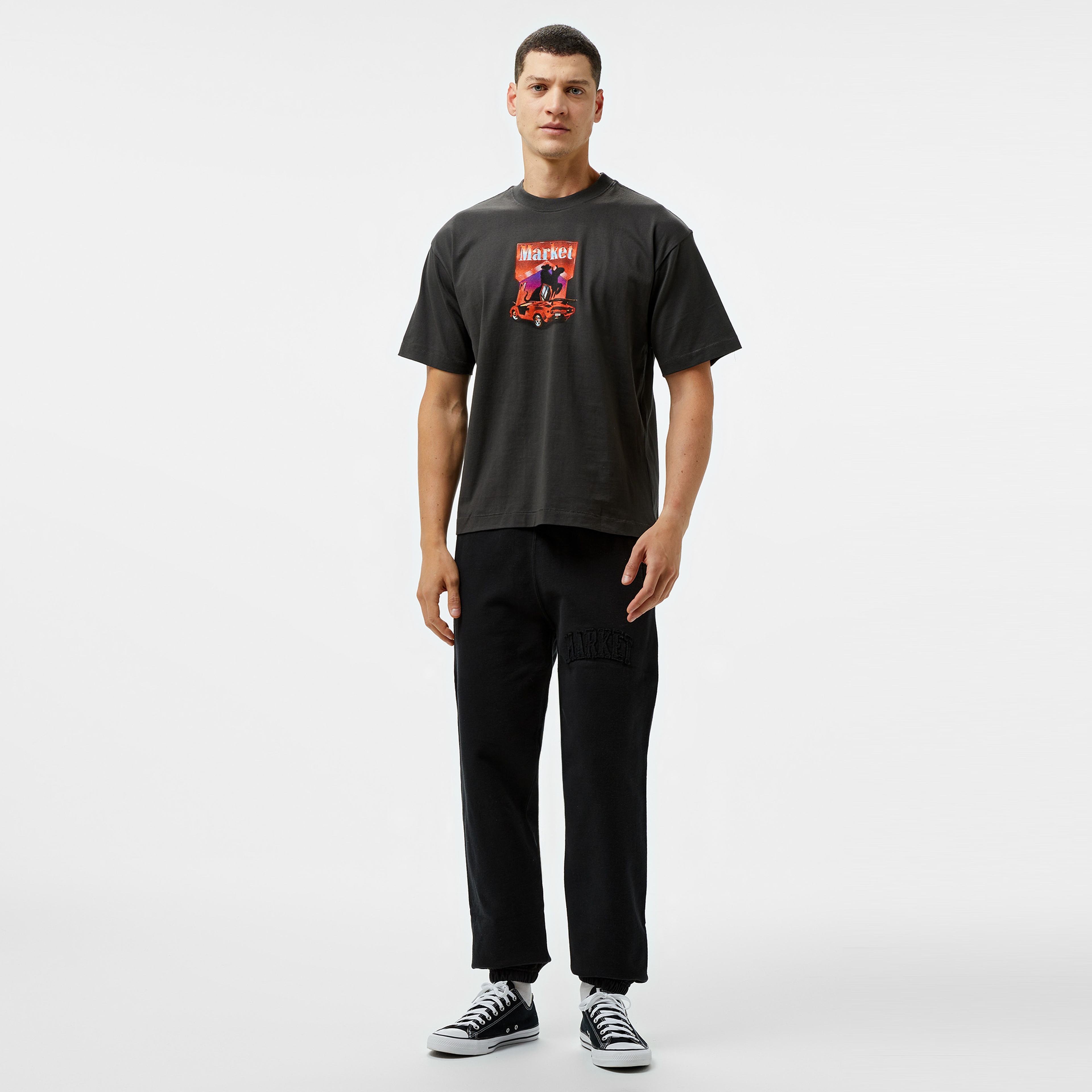 Market Bullrider Erkek Siyah T-Shirt