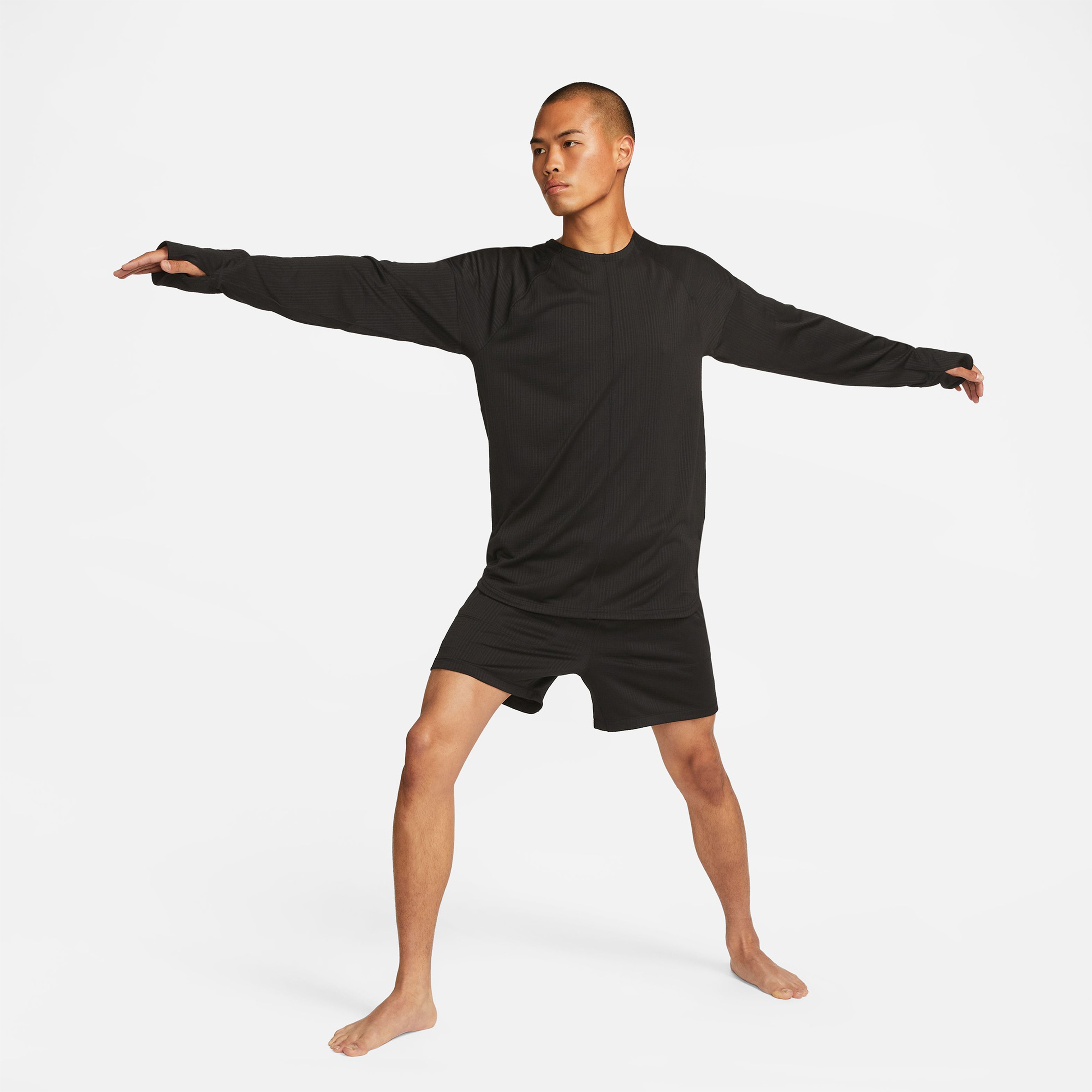 Nike Yoga Dri-Fit Erkek Siyah Uzun Kollu T-Shirt