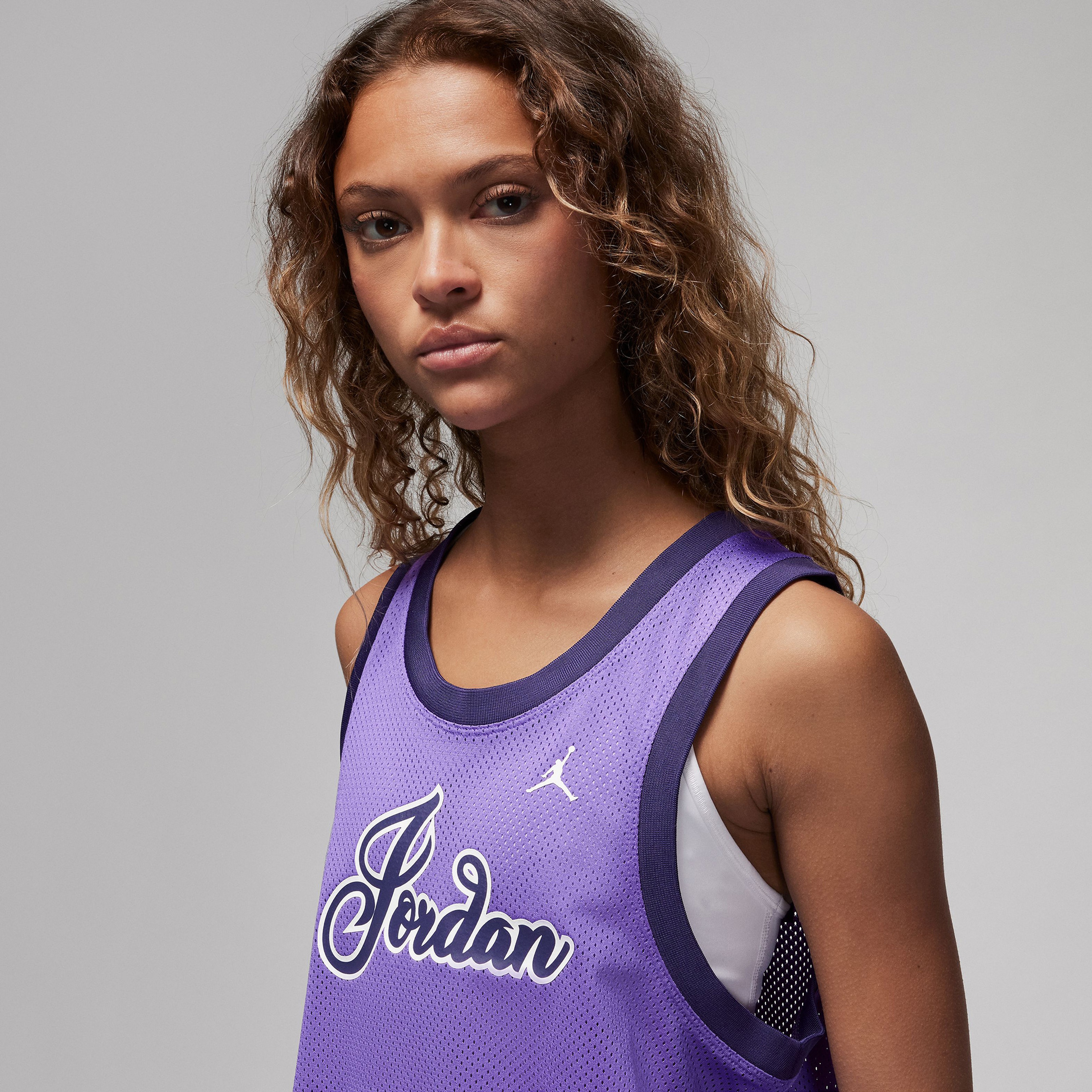 Jordan Jersey Kadın Mor Kolsuz T-Shirt