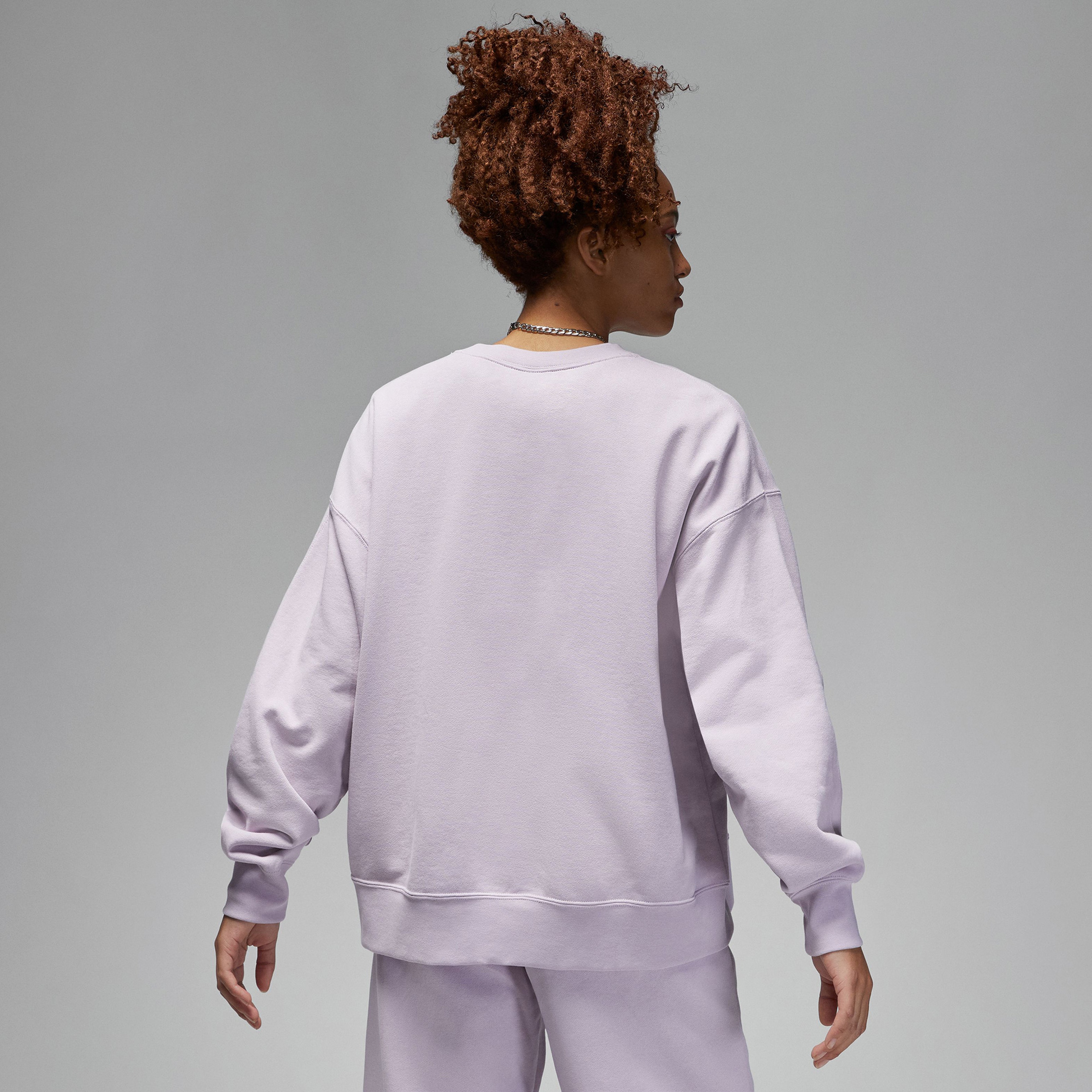 Jordan Flight Fleece Kadın Mor Uzun Kollu T-Shirt