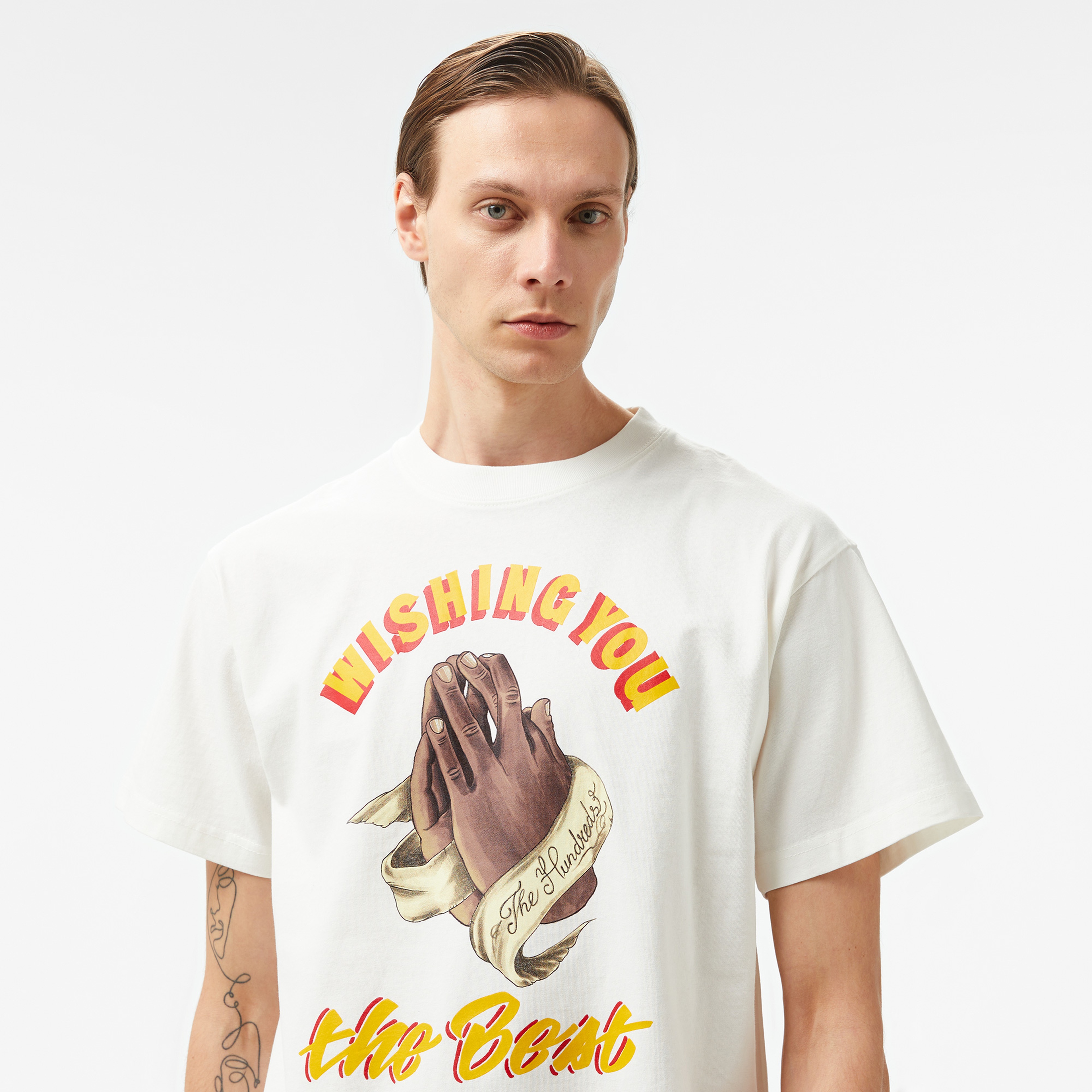 The Hundreds Best Wishes Erkek Beyaz T-Shirt