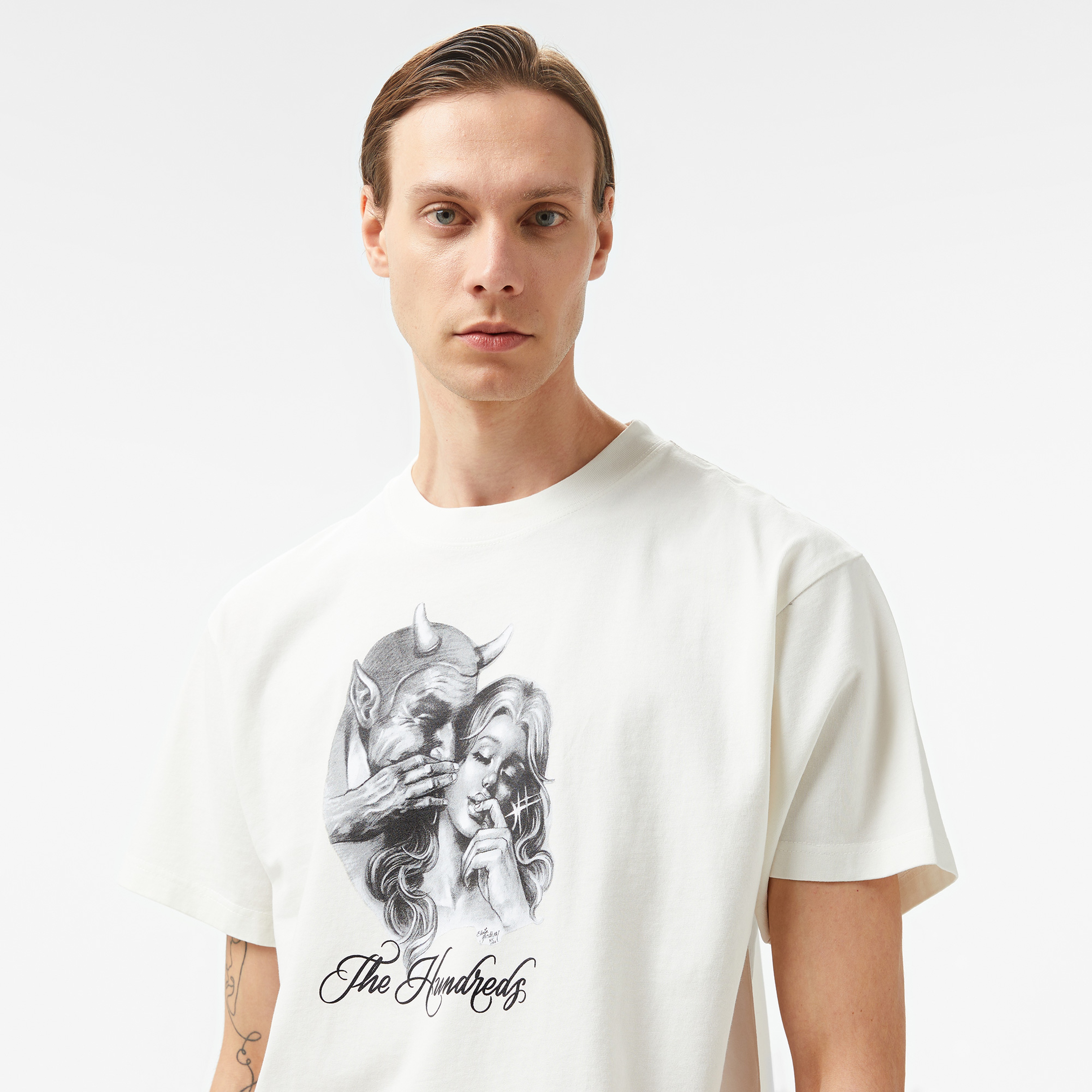 The Hundreds Ear Bender Erkek Beyaz T-Shirt