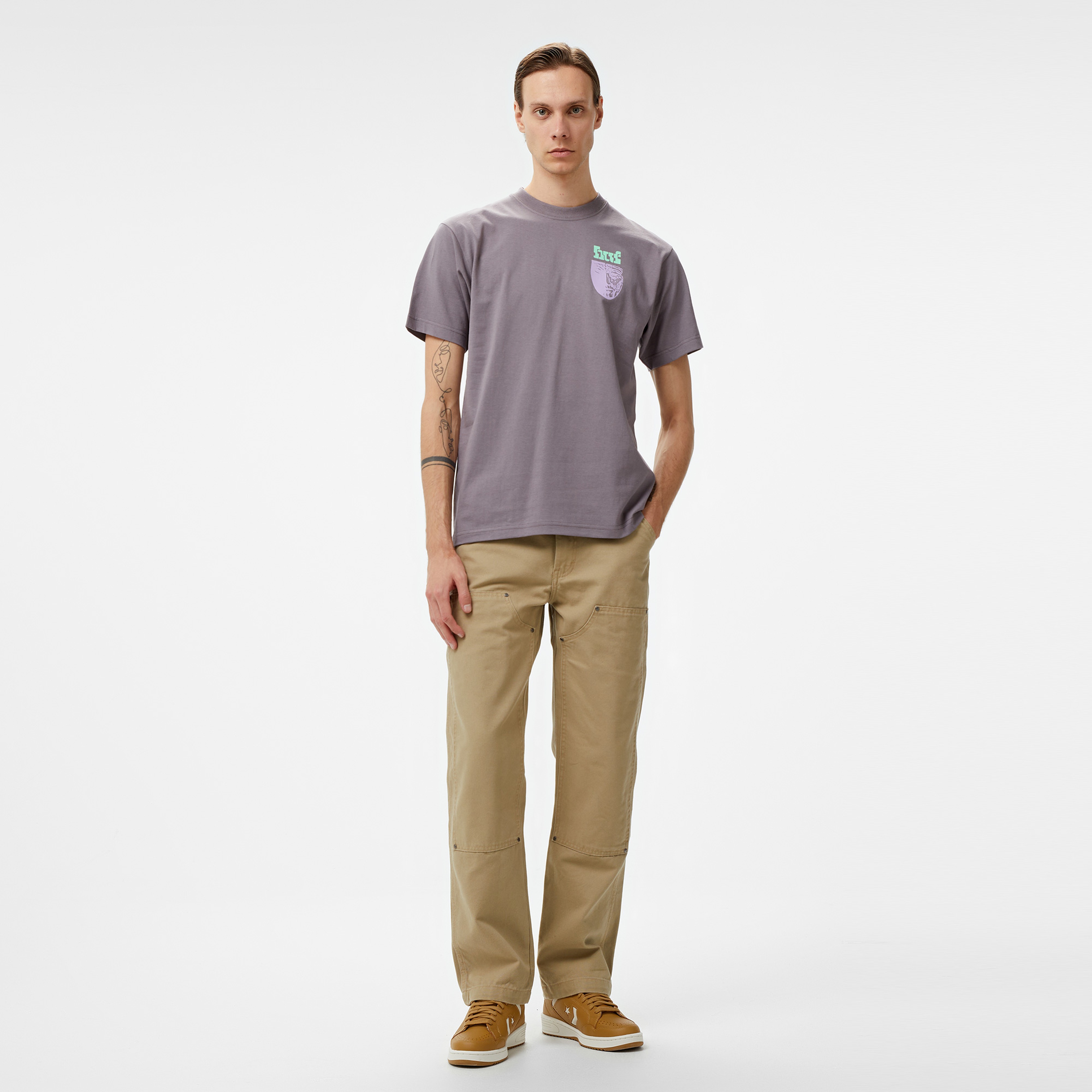 HUF Rhythms Erkek Mor T-Shirt