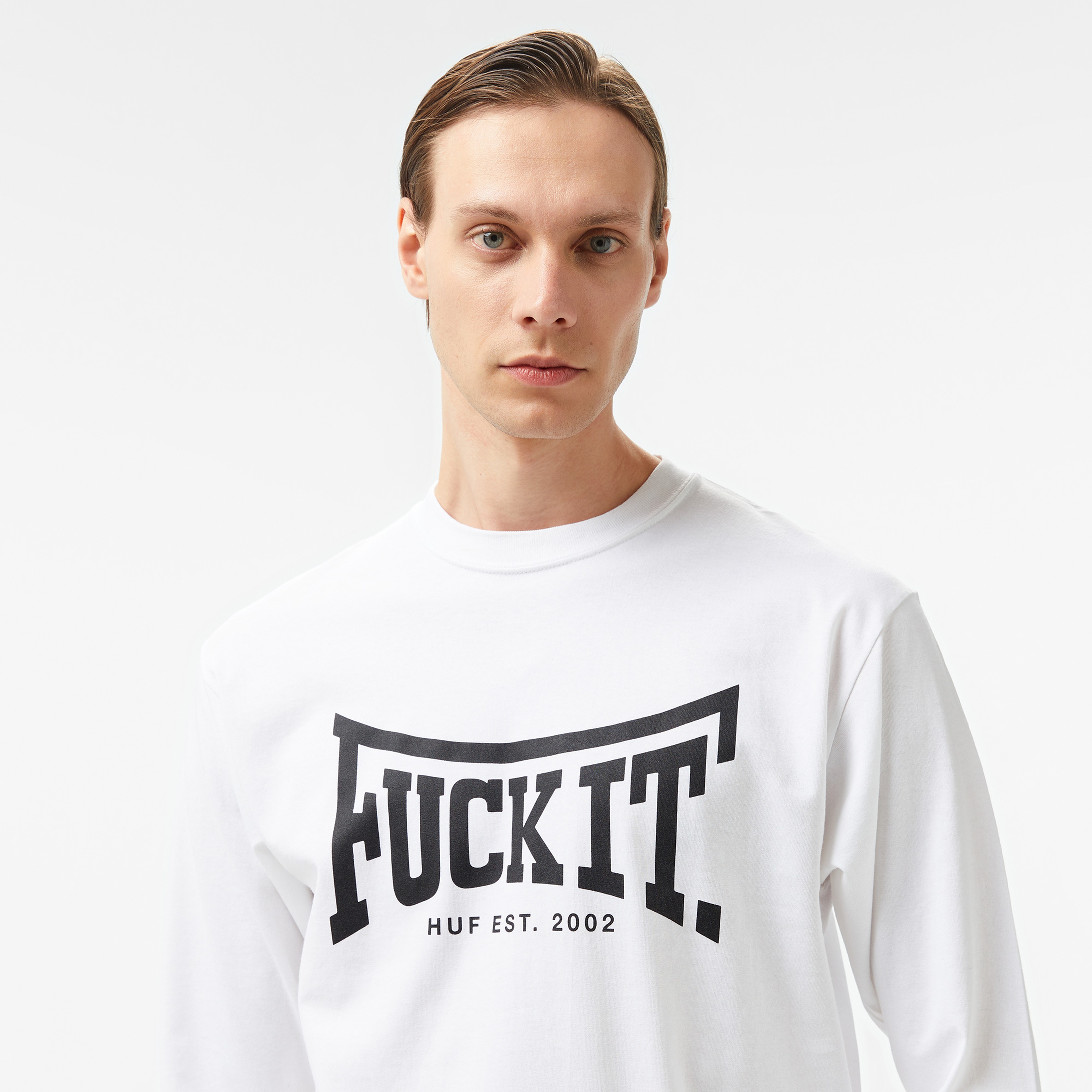 HUF Throwing Hands Erkek Beyaz T-Shirt