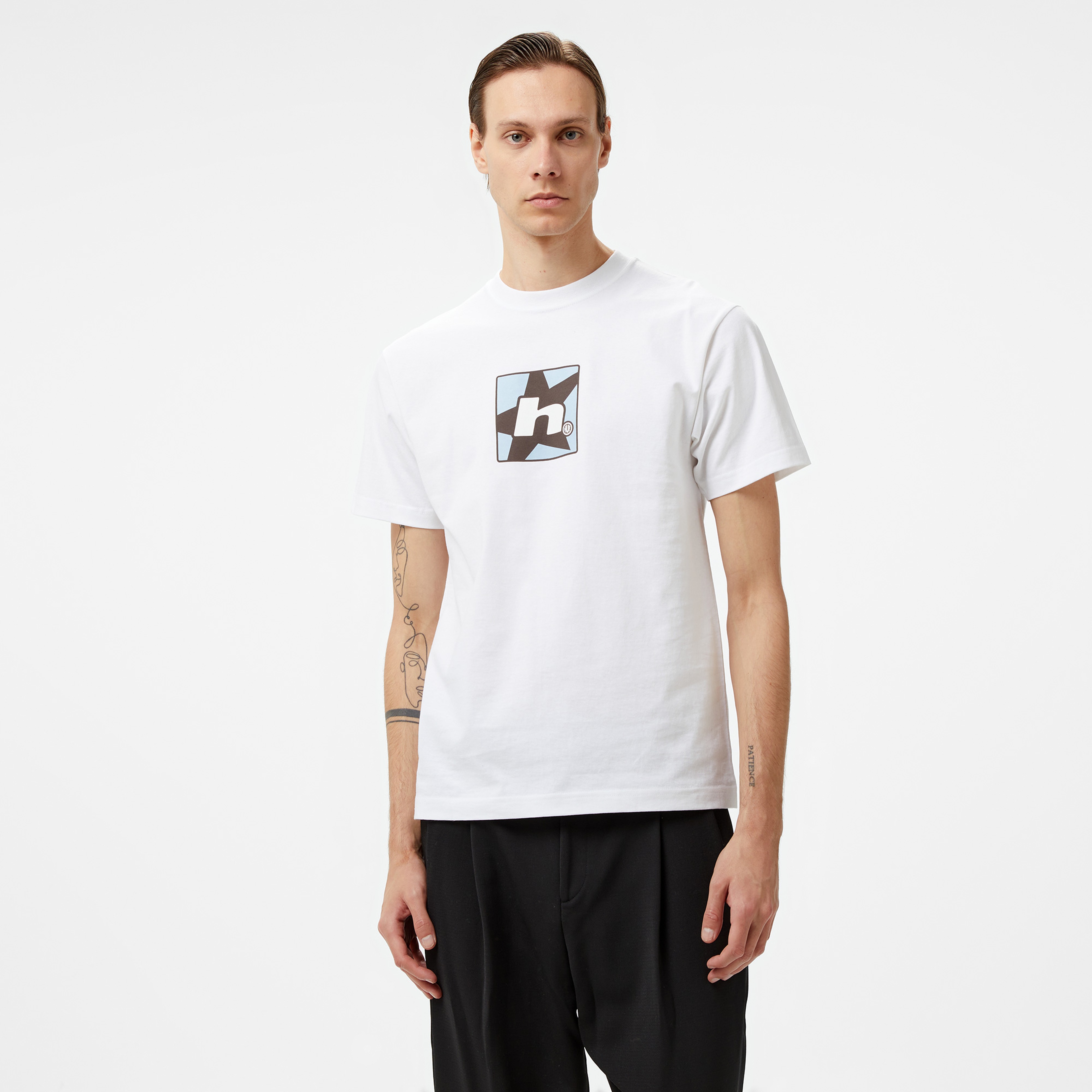 HUF Star Erkek Beyaz T-Shirt