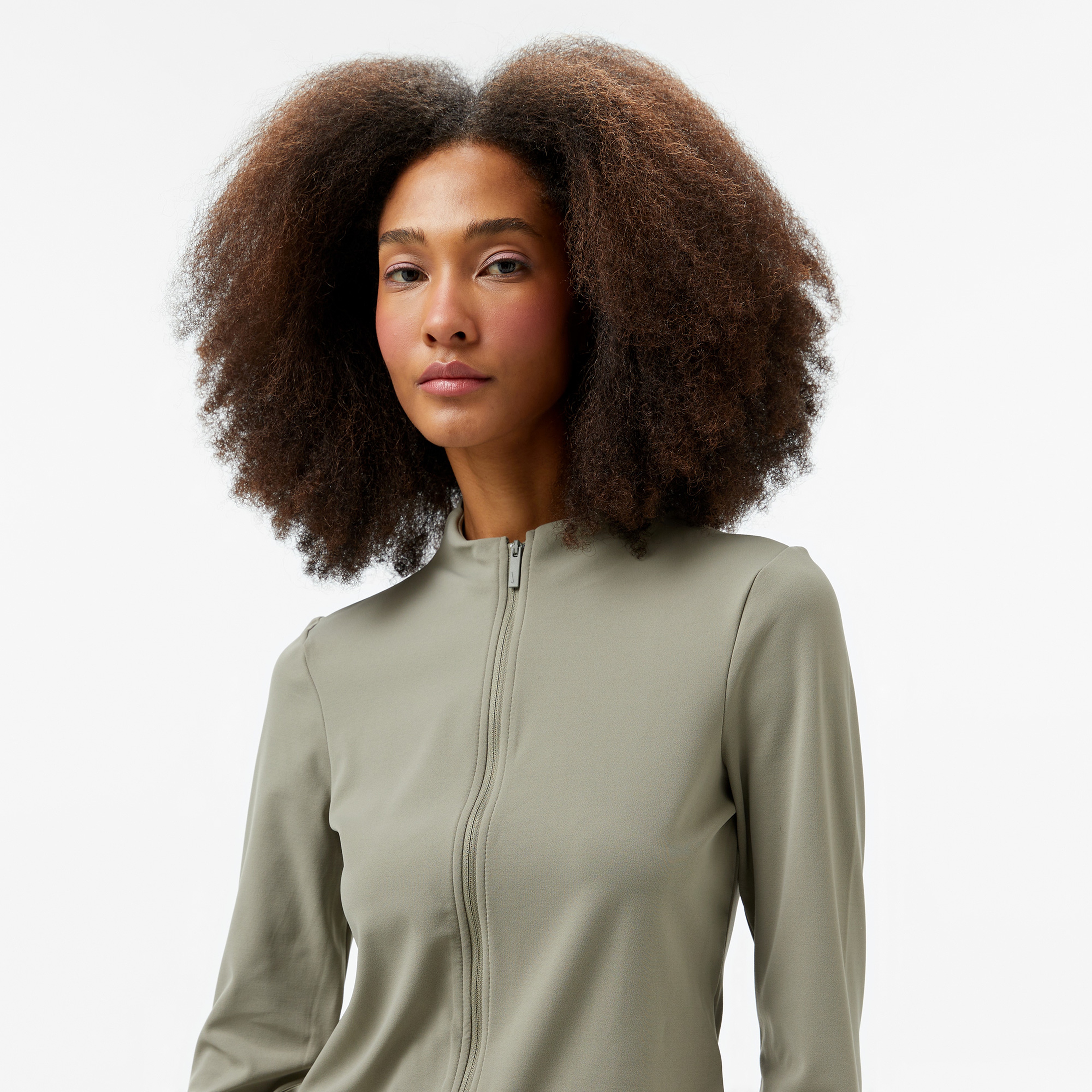 Nike Dri-Fit Zenvy Kadın Yeşil Uzun Kollu T-Shirt