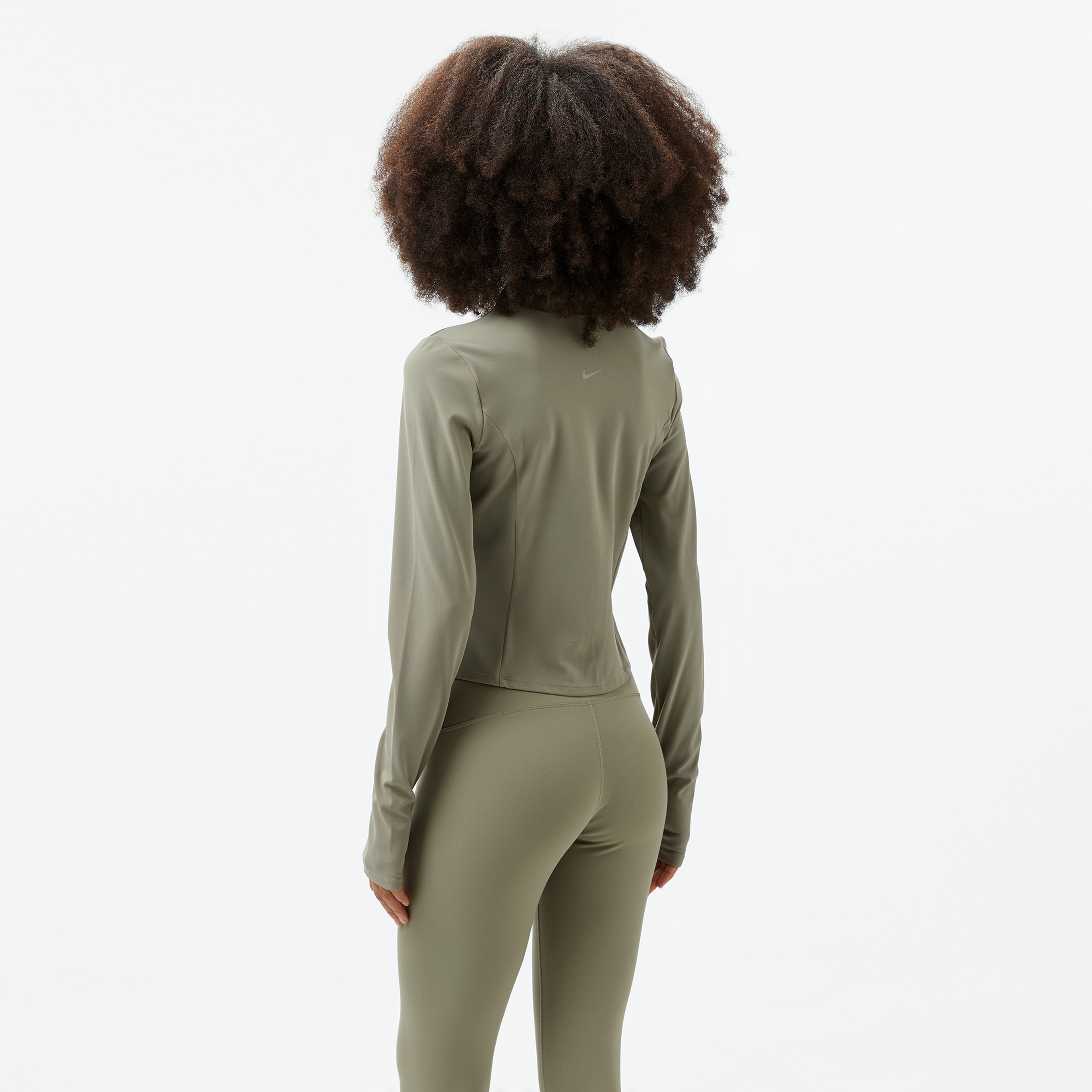 Nike Dri-Fit Zenvy Kadın Yeşil Uzun Kollu T-Shirt