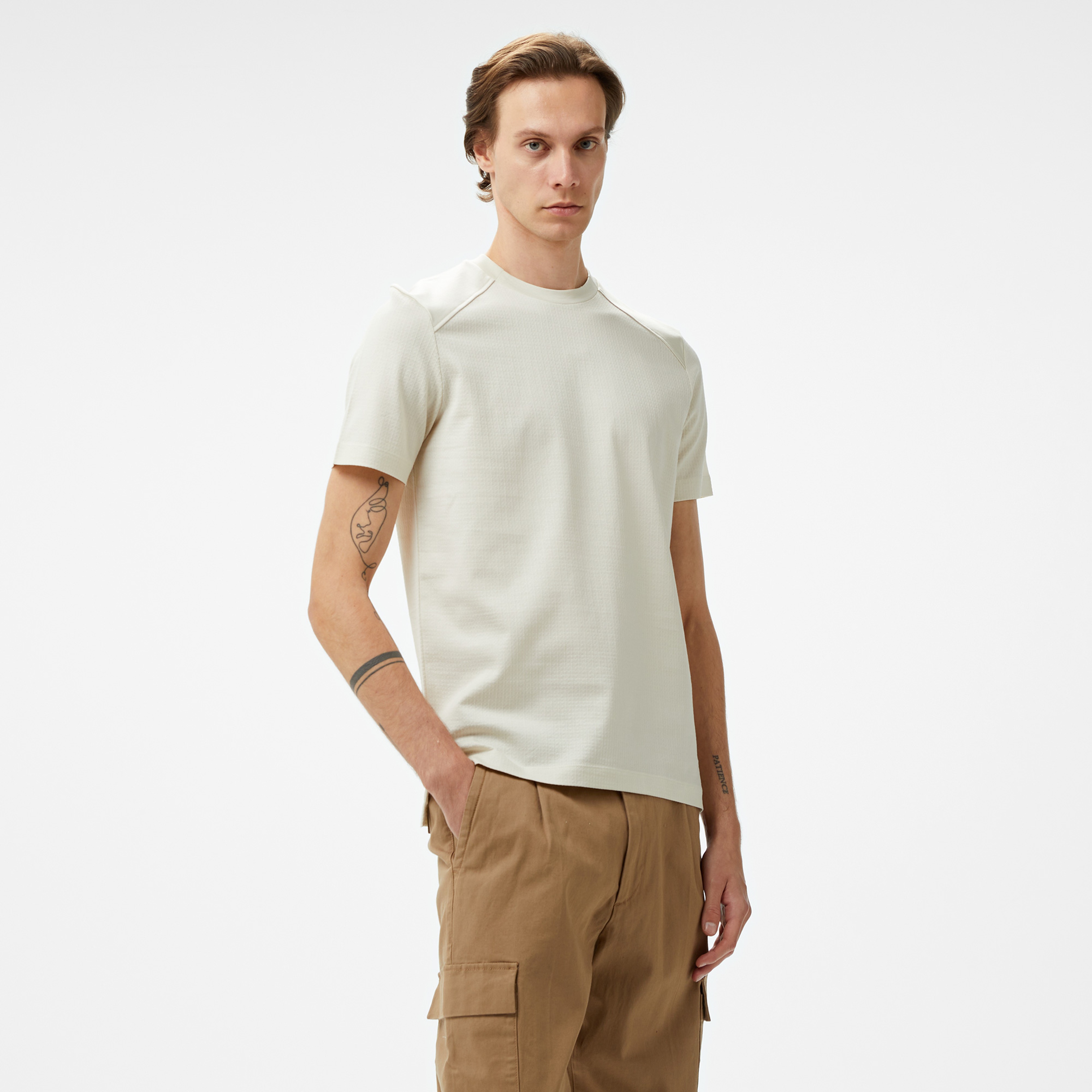 Boss P-Thompson 207 Erkek Beyaz T-Shirt