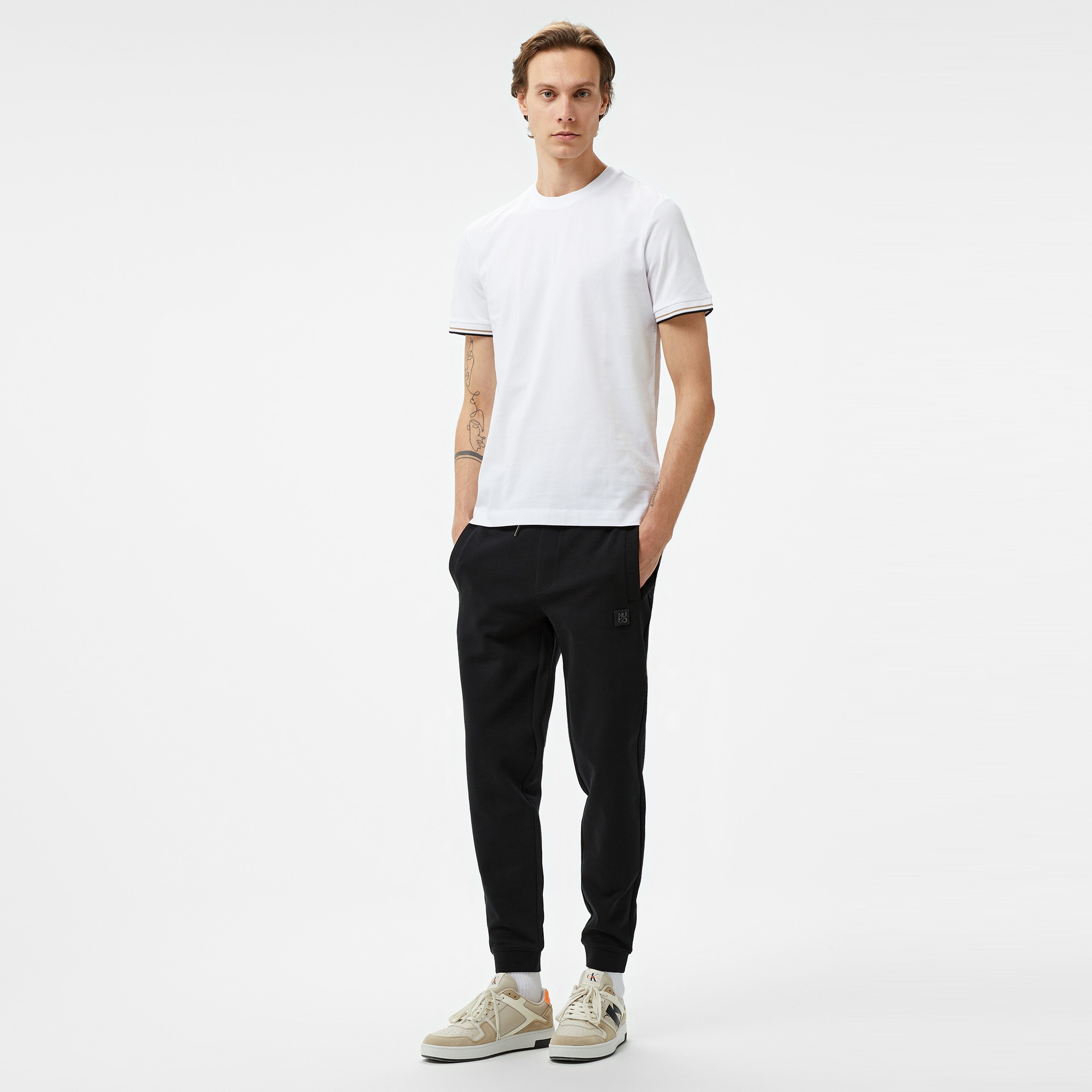 Boss Thompson 04 Erkek Beyaz T-Shirt