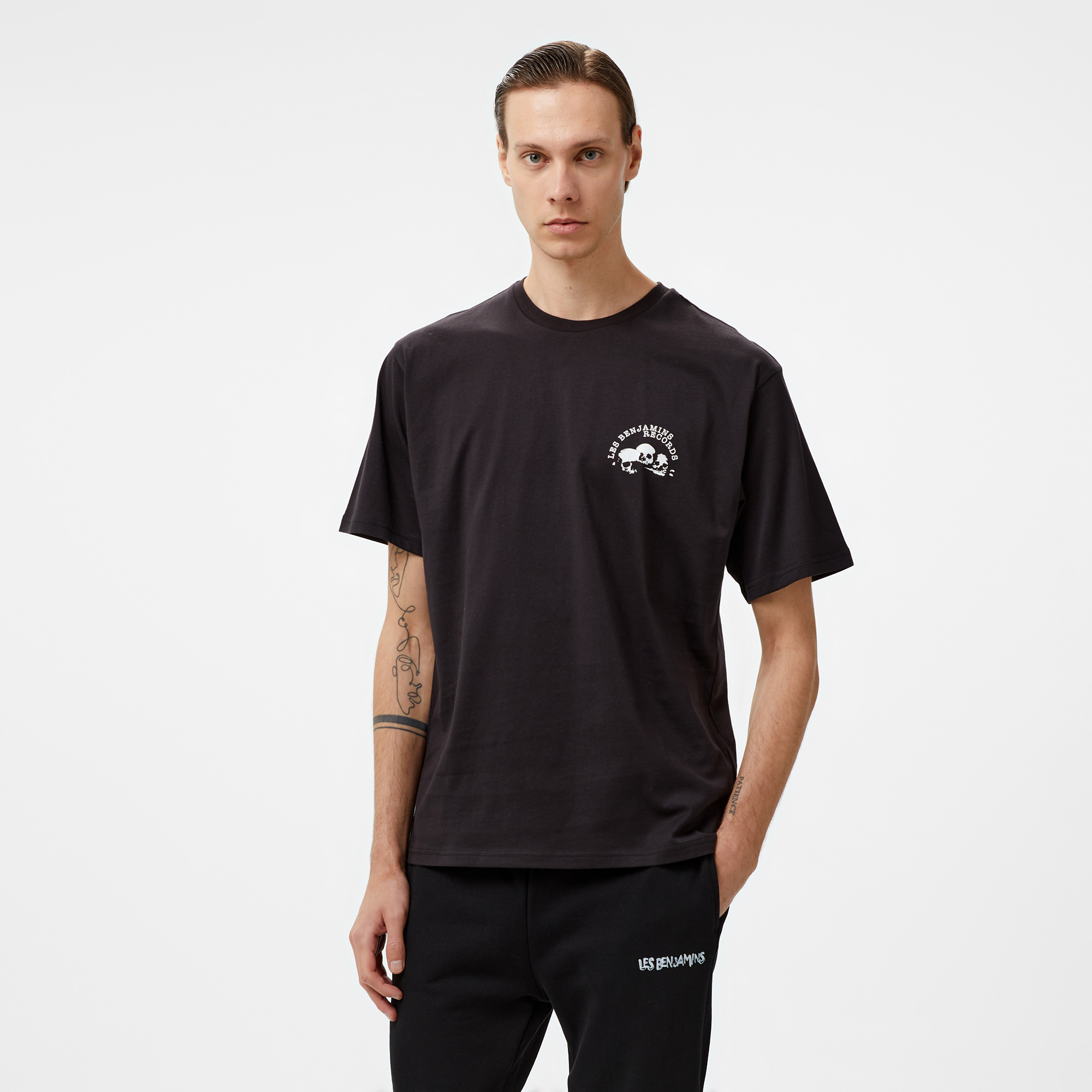 Les Benjamins 036 Erkek Siyah T-Shirt
