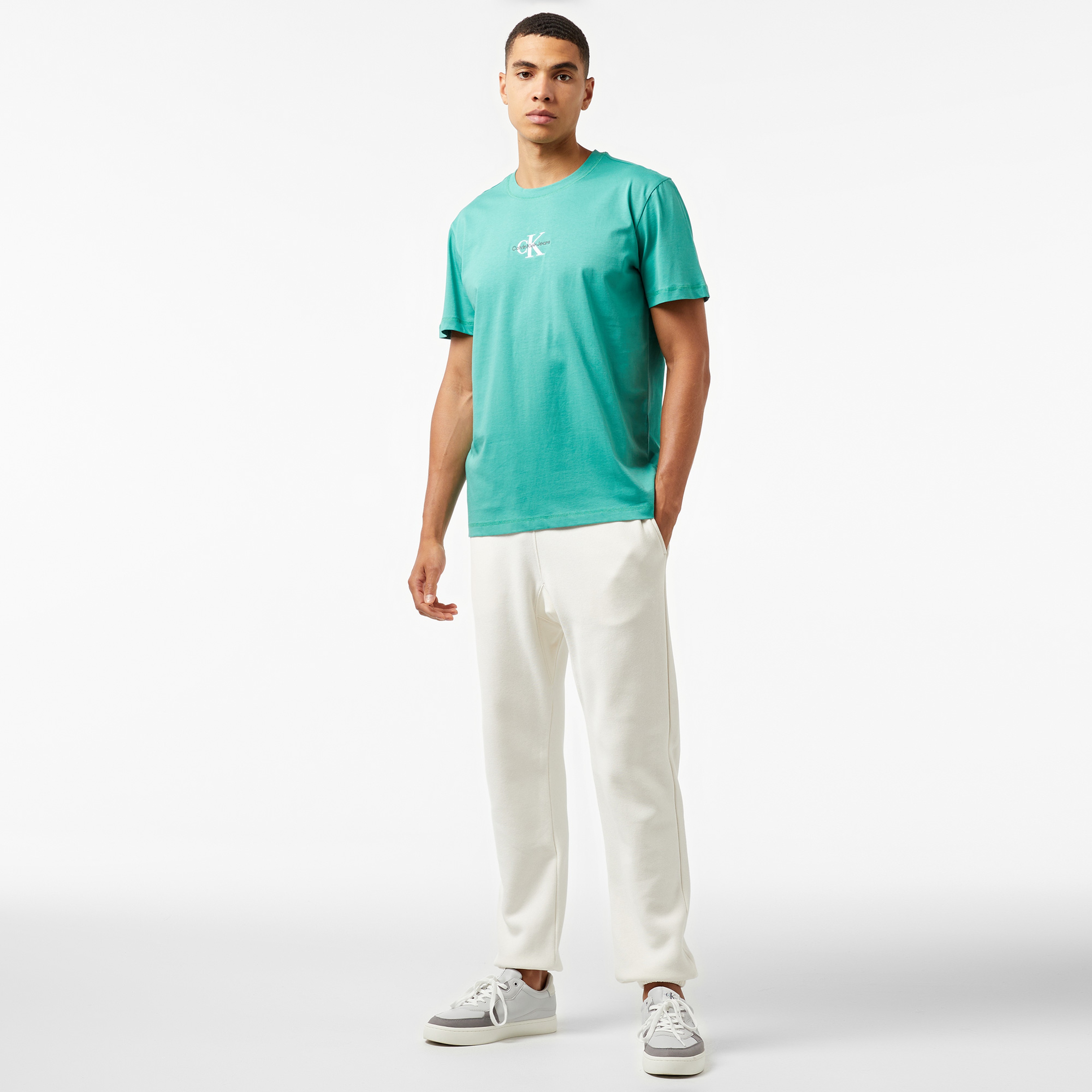 Calvin Klein Jeans Monologo Erkek Yeşil T-Shirt