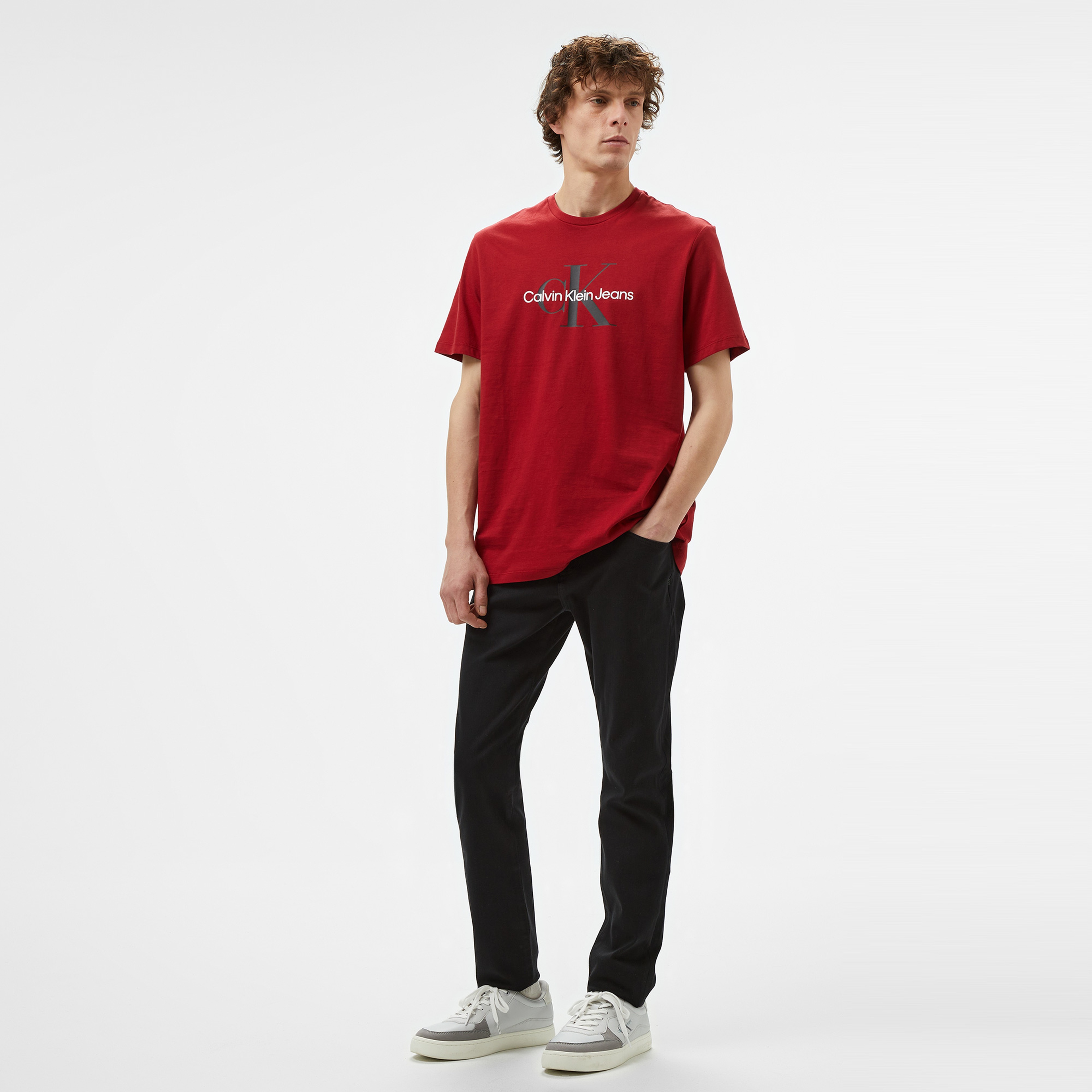 Calvin Klein Jeans Hero Monogram 30s Eu Opt Erkek Kırmızı T-Shirt