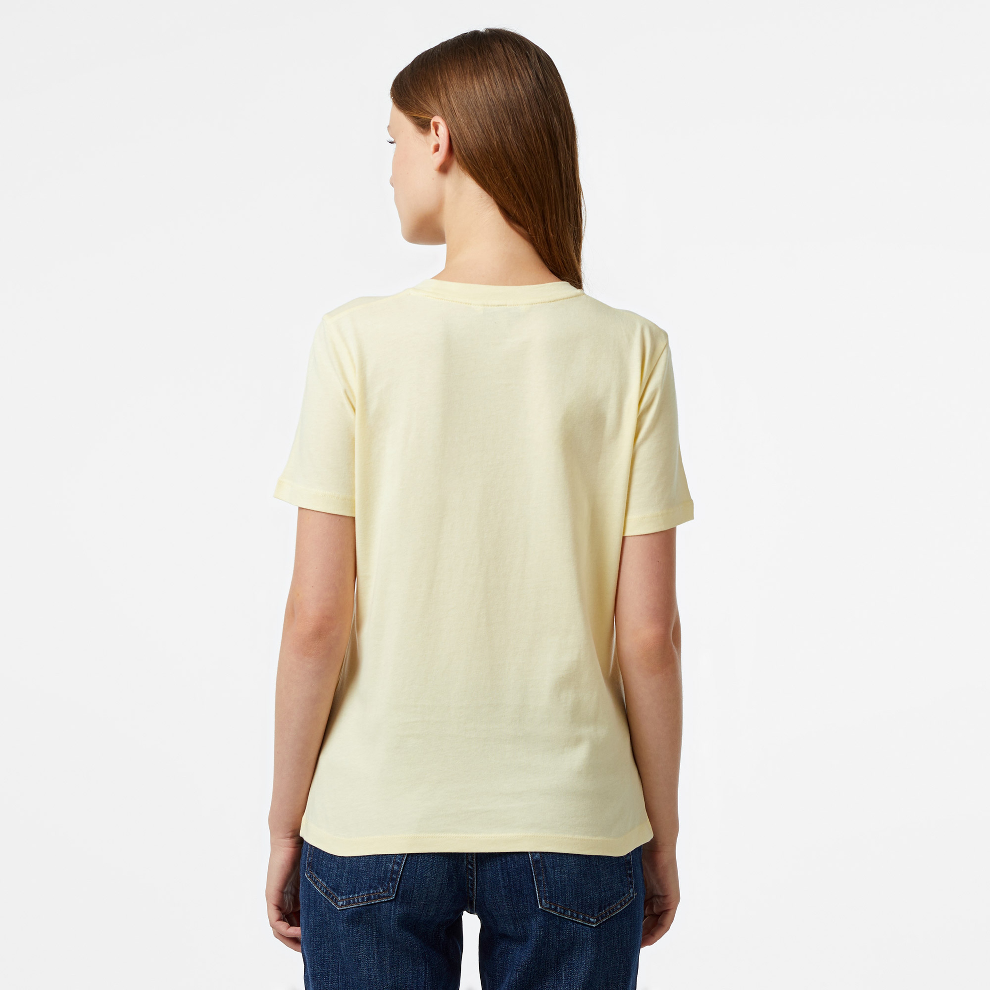 Tommy Hilfiger Corp Logo Kadın Sarı T-Shirt