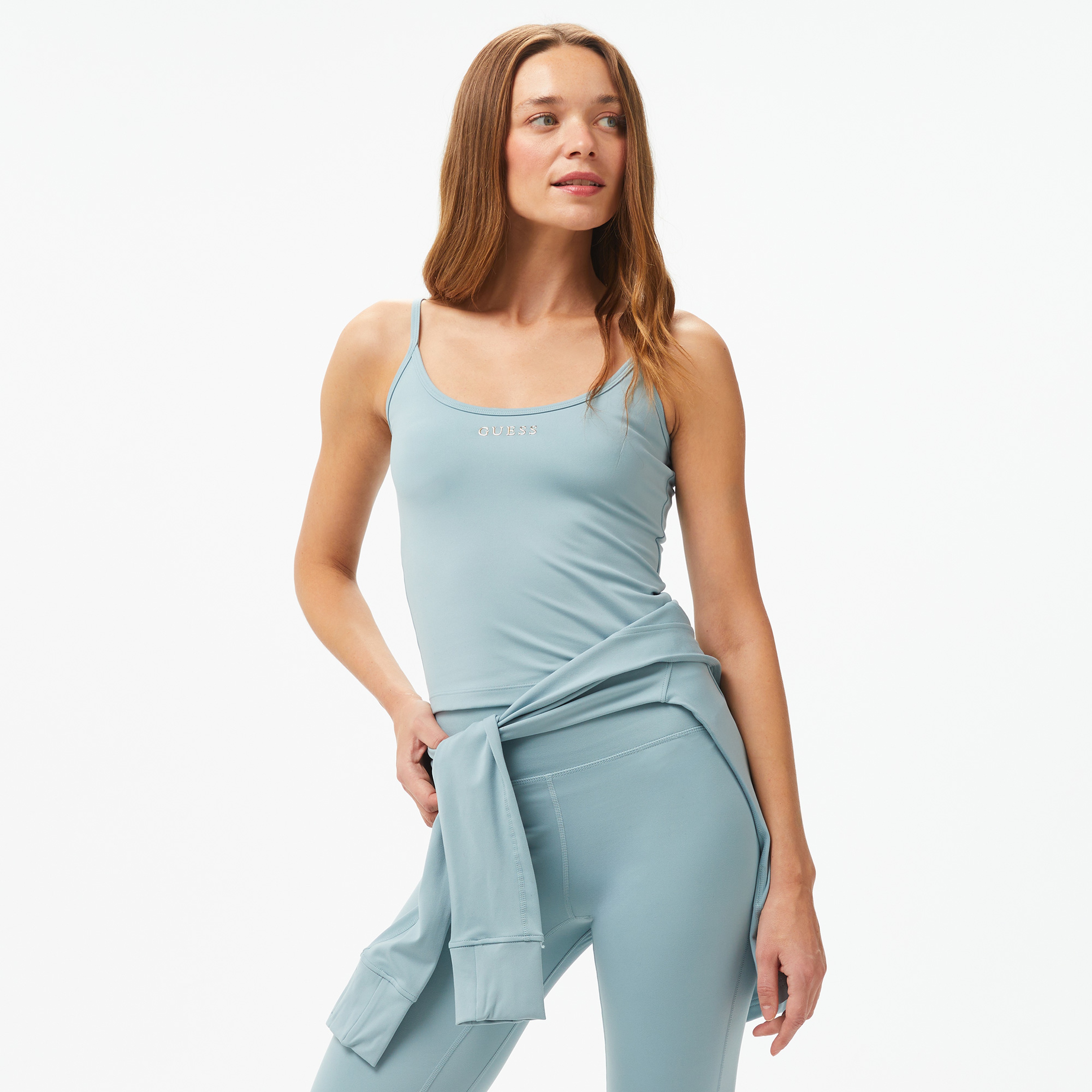 Guess Marika Active Top Poly Peach Microfiber 260 Kadın Mavi Top