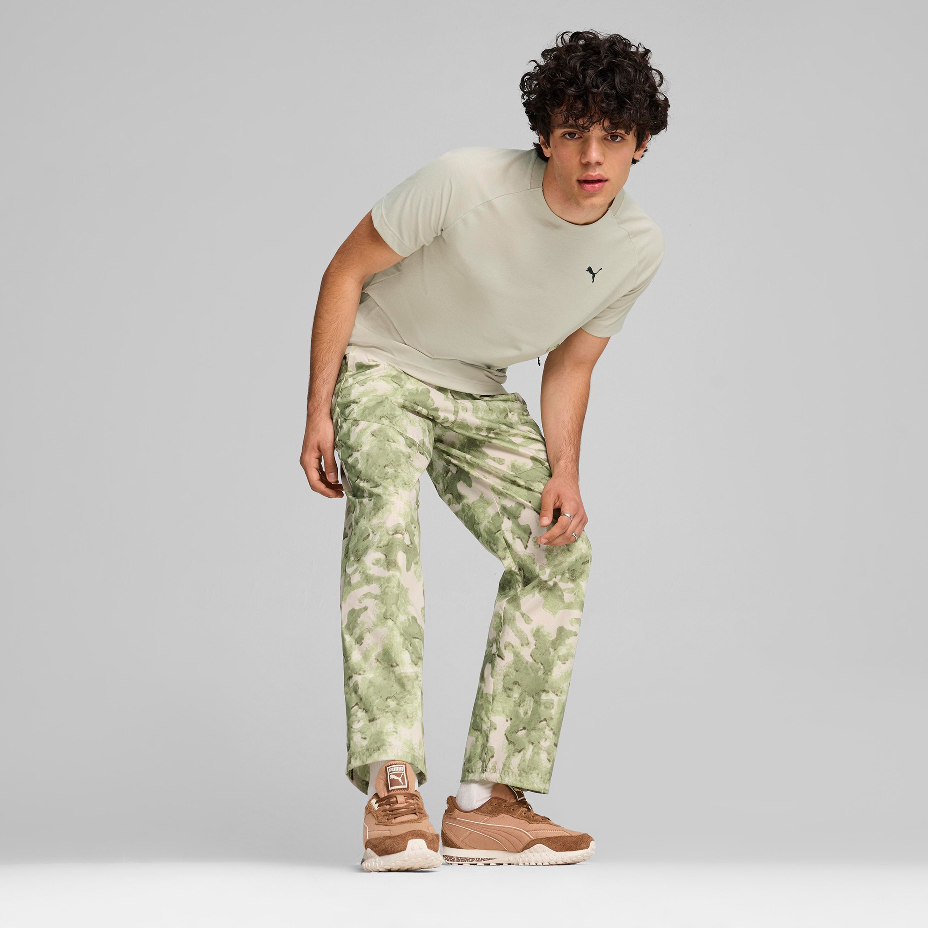 Puma Pumatech Aop Pocket Erkek Bej T-Shirt