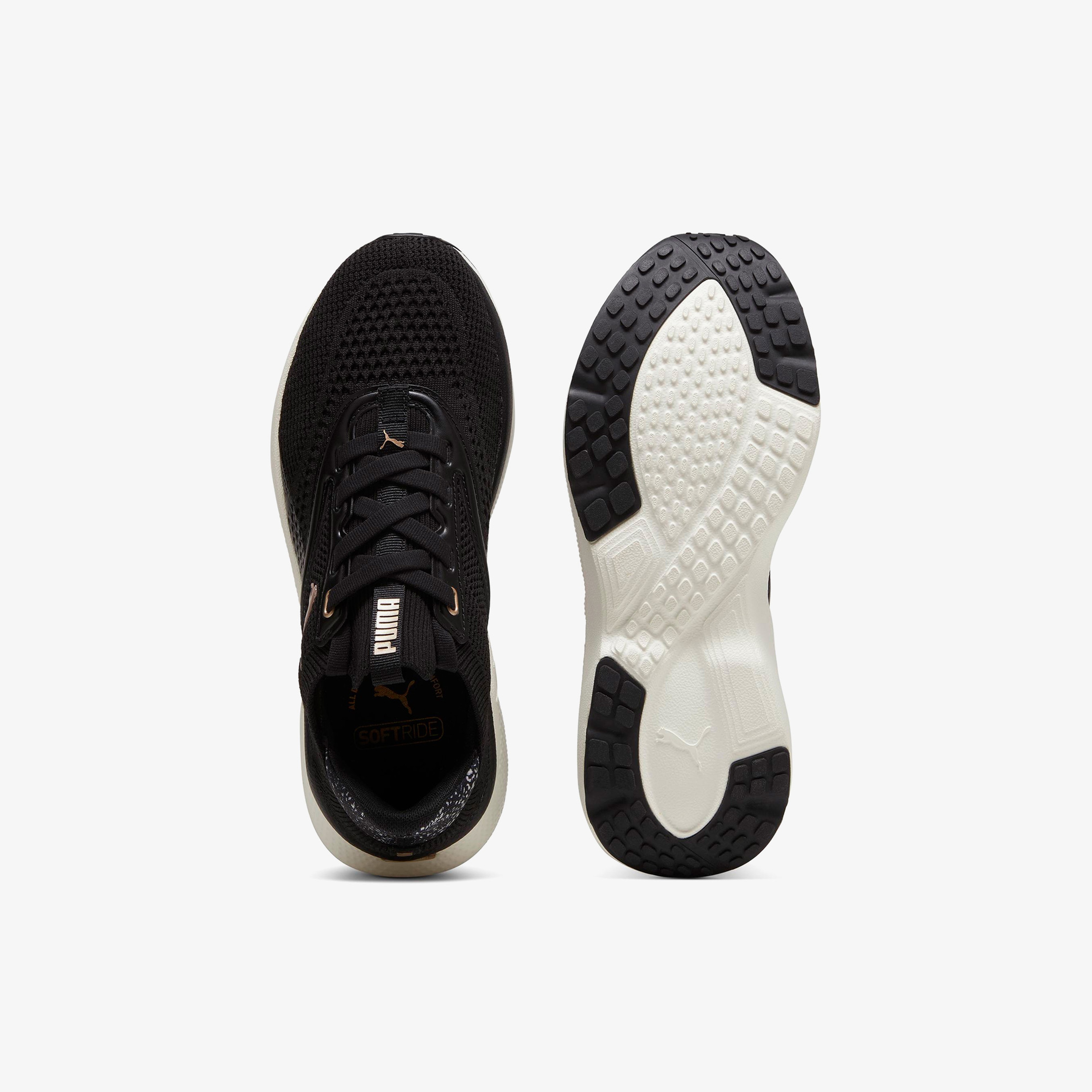 Puma Softride Mayve Leopard Kadın Siyah Spor Ayakkabı