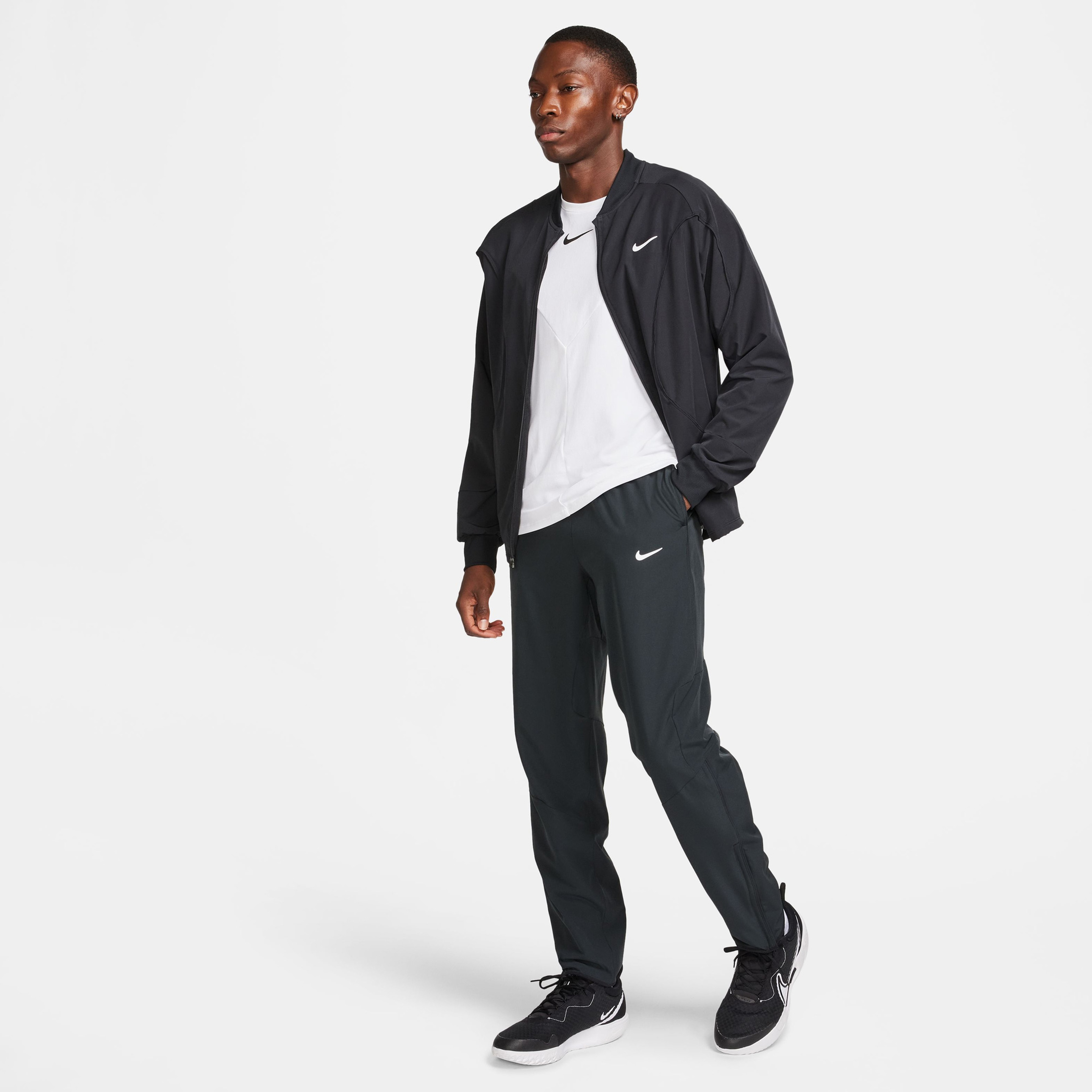 Nike Court Dri-Fit Advantage Erkek Siyah Eşofman Altı