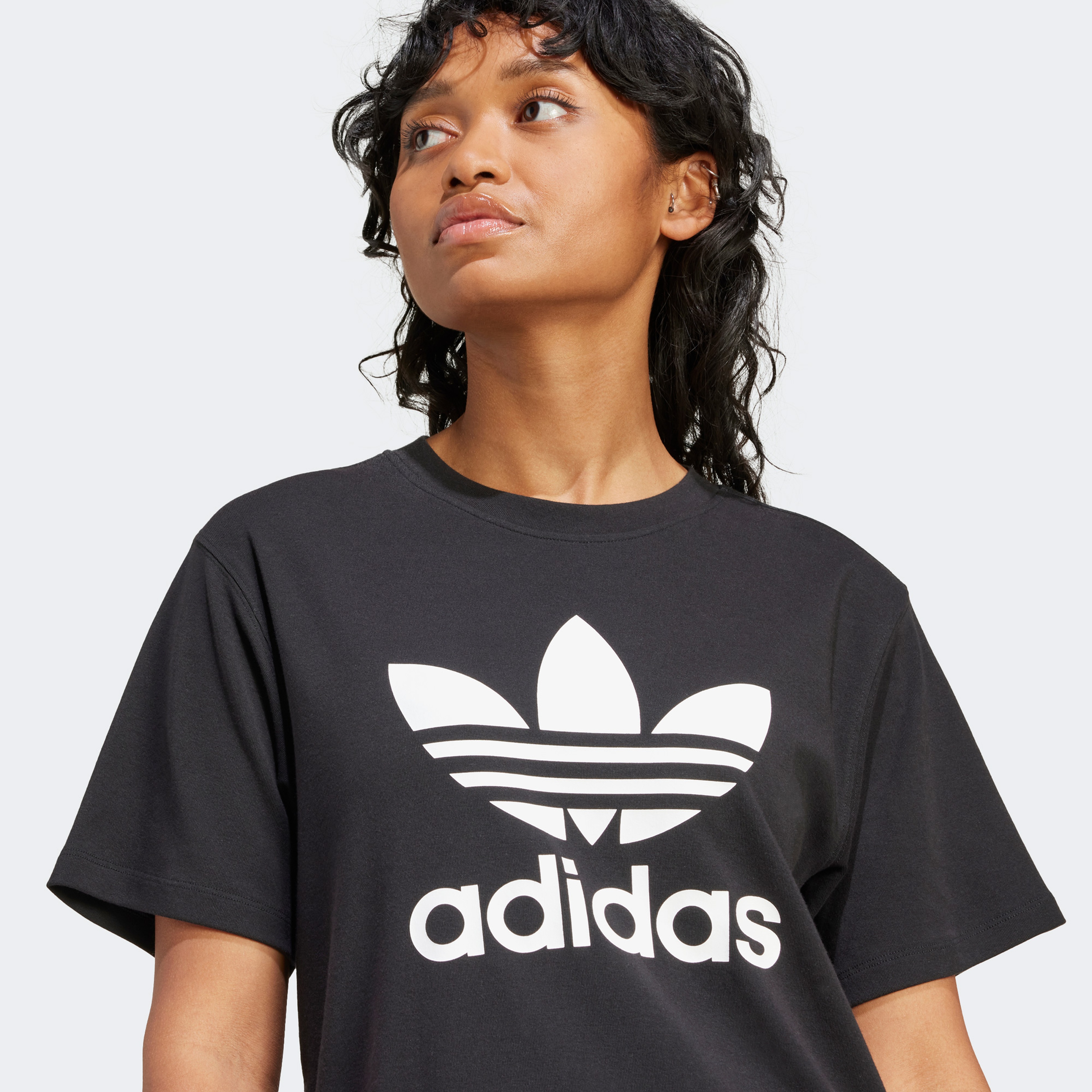 adidas Trefoil Kadın Siyah T-Shirt