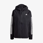 adidas Essentials 3 Striped Rain.RDY Kadın Siyah Günlük Mont