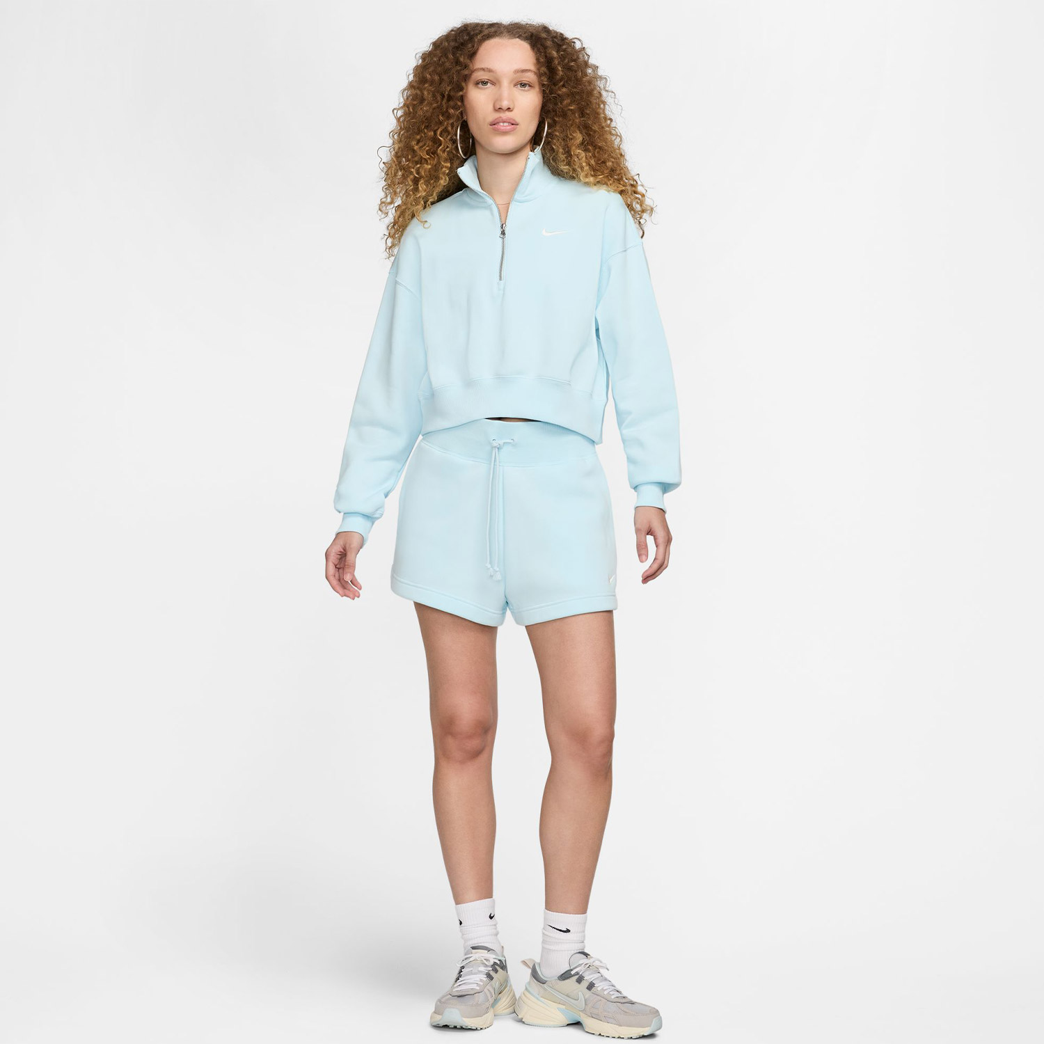 Nike W Nsw Phnx Flc Qz Crop Unisex Yeşil SweatshirtMDQ5767| Occasion