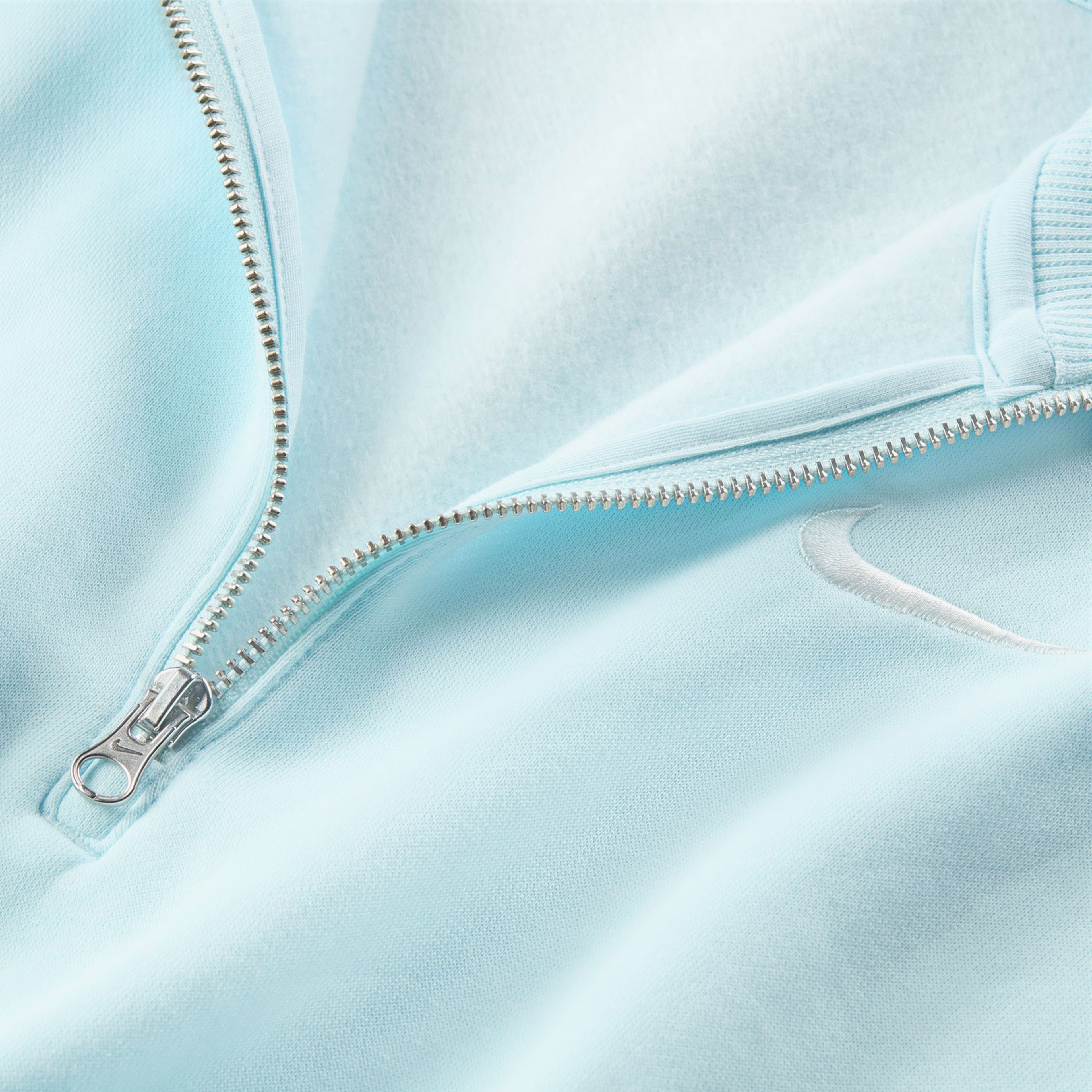 Nike Sportswear Half Zipped Crop Kadın Mavi Günlük Sweatshirt