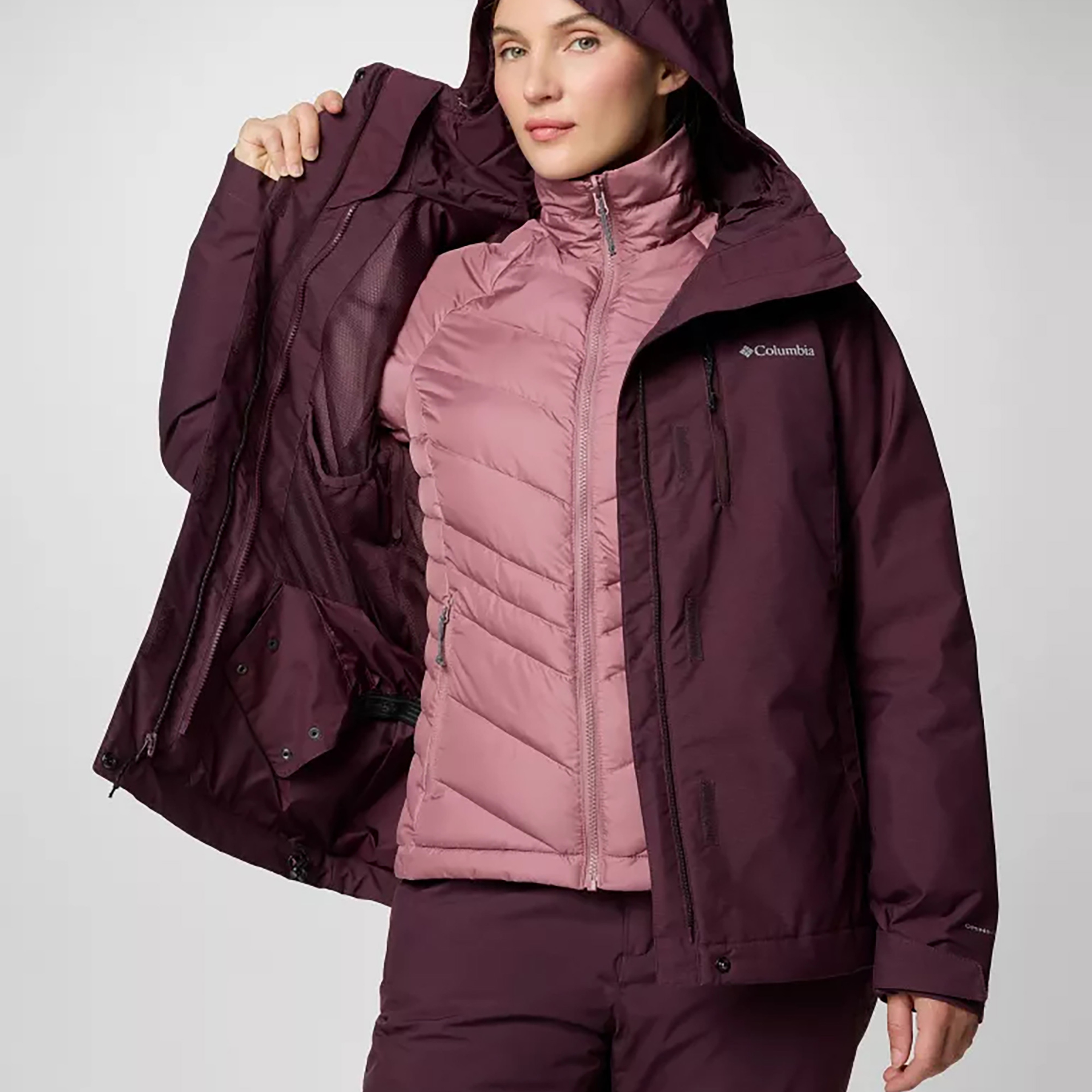 Columbia Whirlibird V Interchange Kadın Bordo Ceket