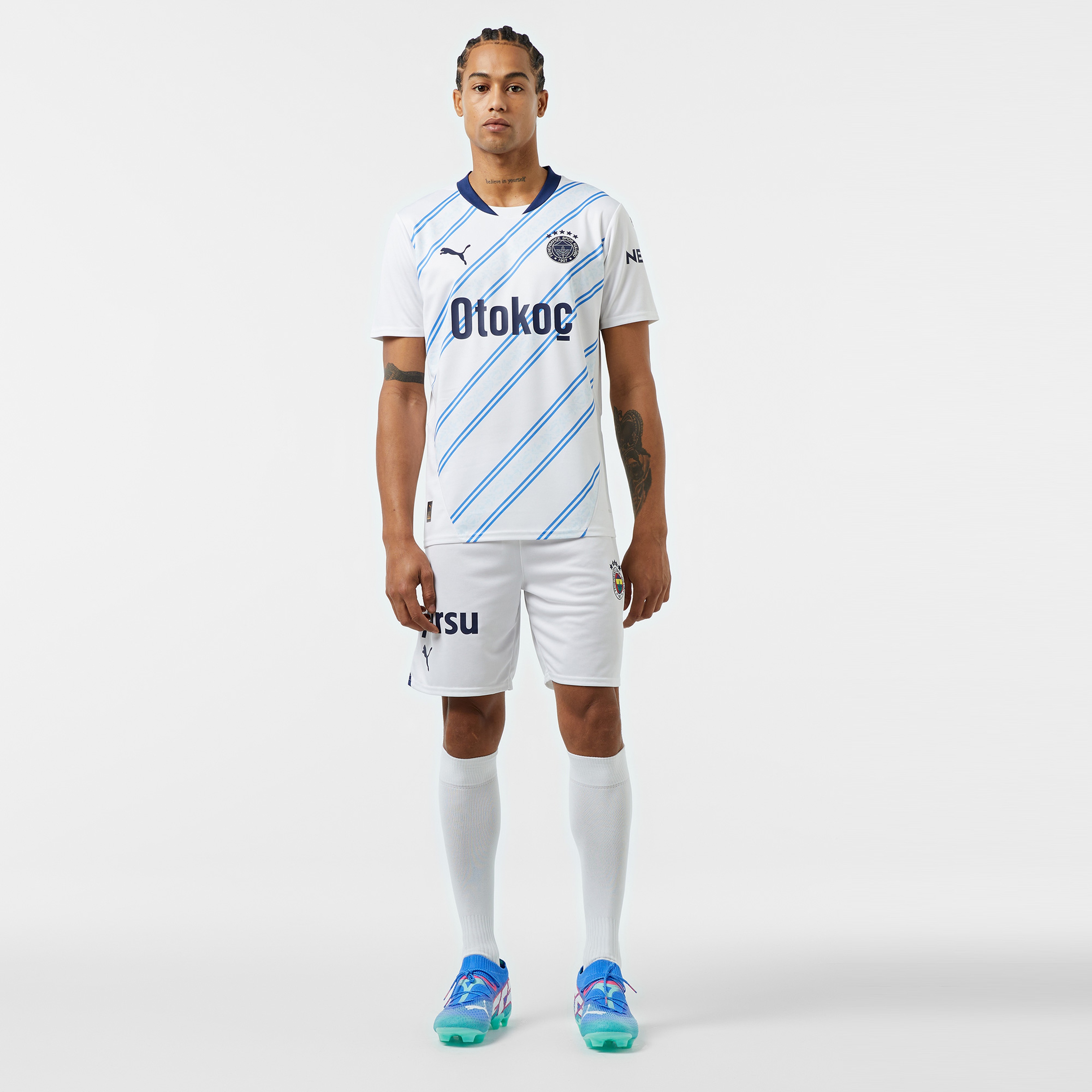 Puma Fenerbahçe SK 24-25 Deplasman Erkek Beyaz Futbol Forması