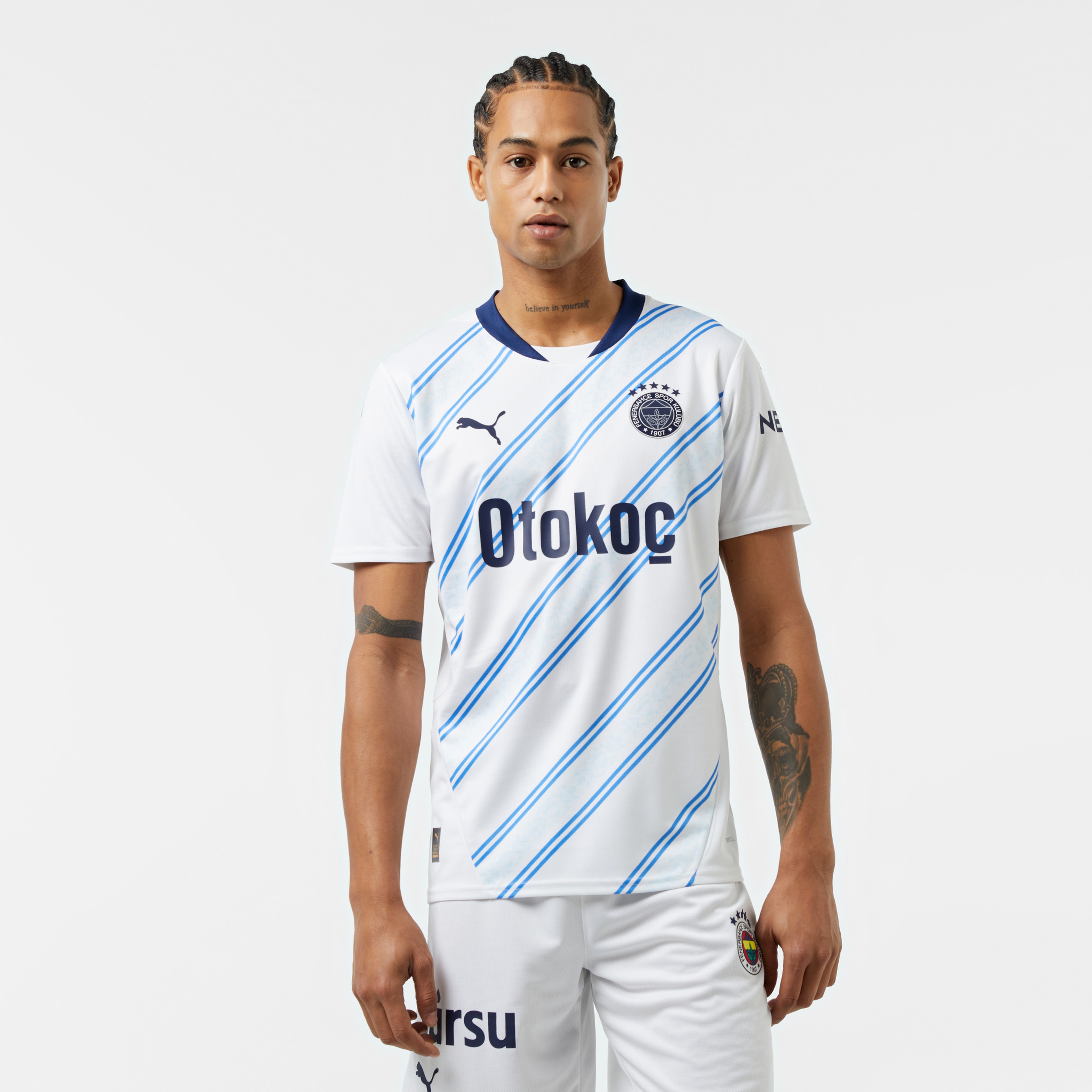 Puma Fenerbahçe SK 24-25 Deplasman Erkek Beyaz Futbol Forması