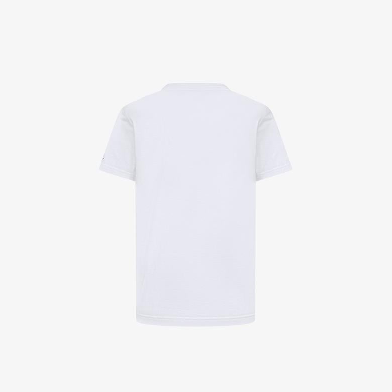 Jordan MJ Wordmark EMB Crew Çocuk Beyaz Günlük T-Shirt