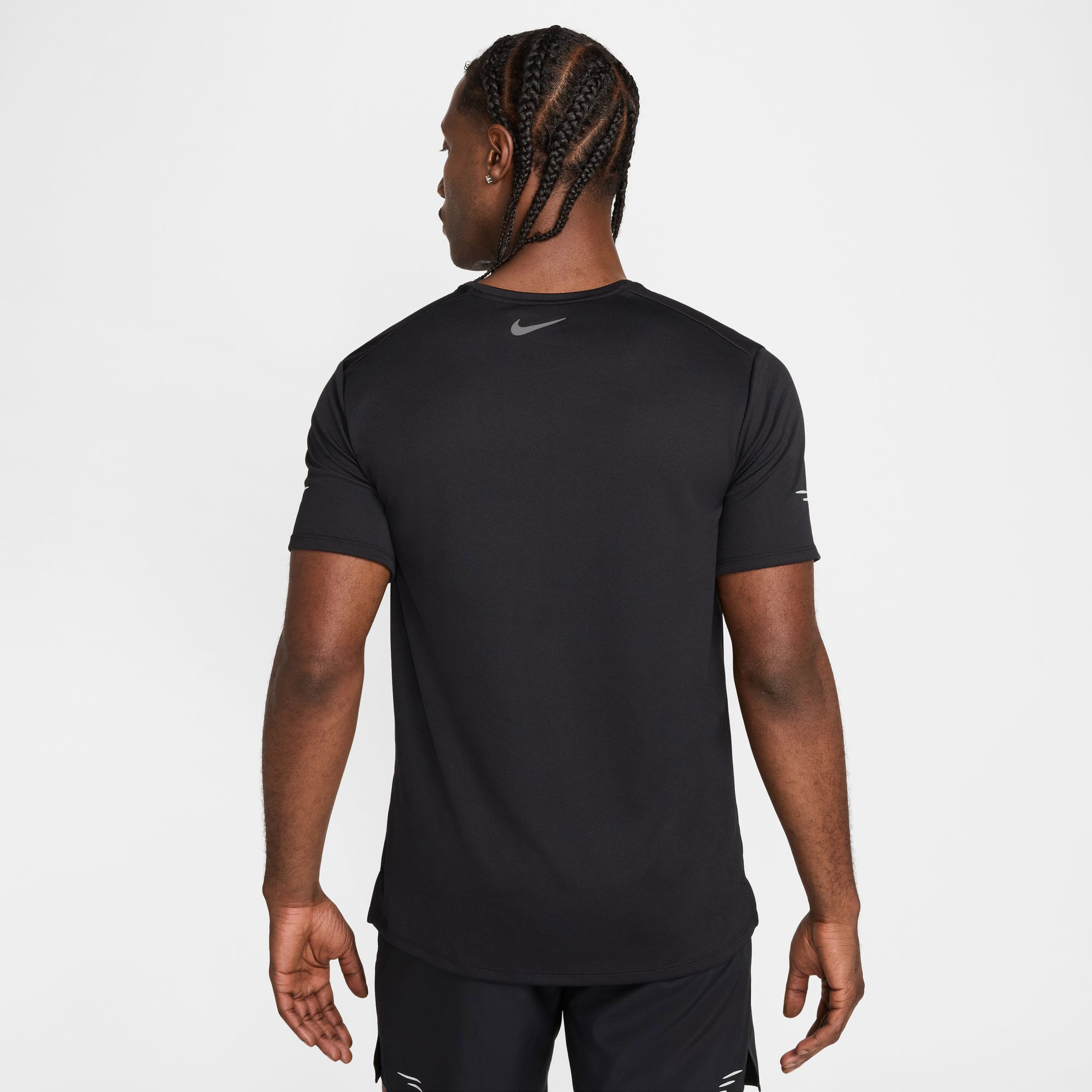 Nike Miler Flash Erkek Siyah Koşu T-Shirtü
