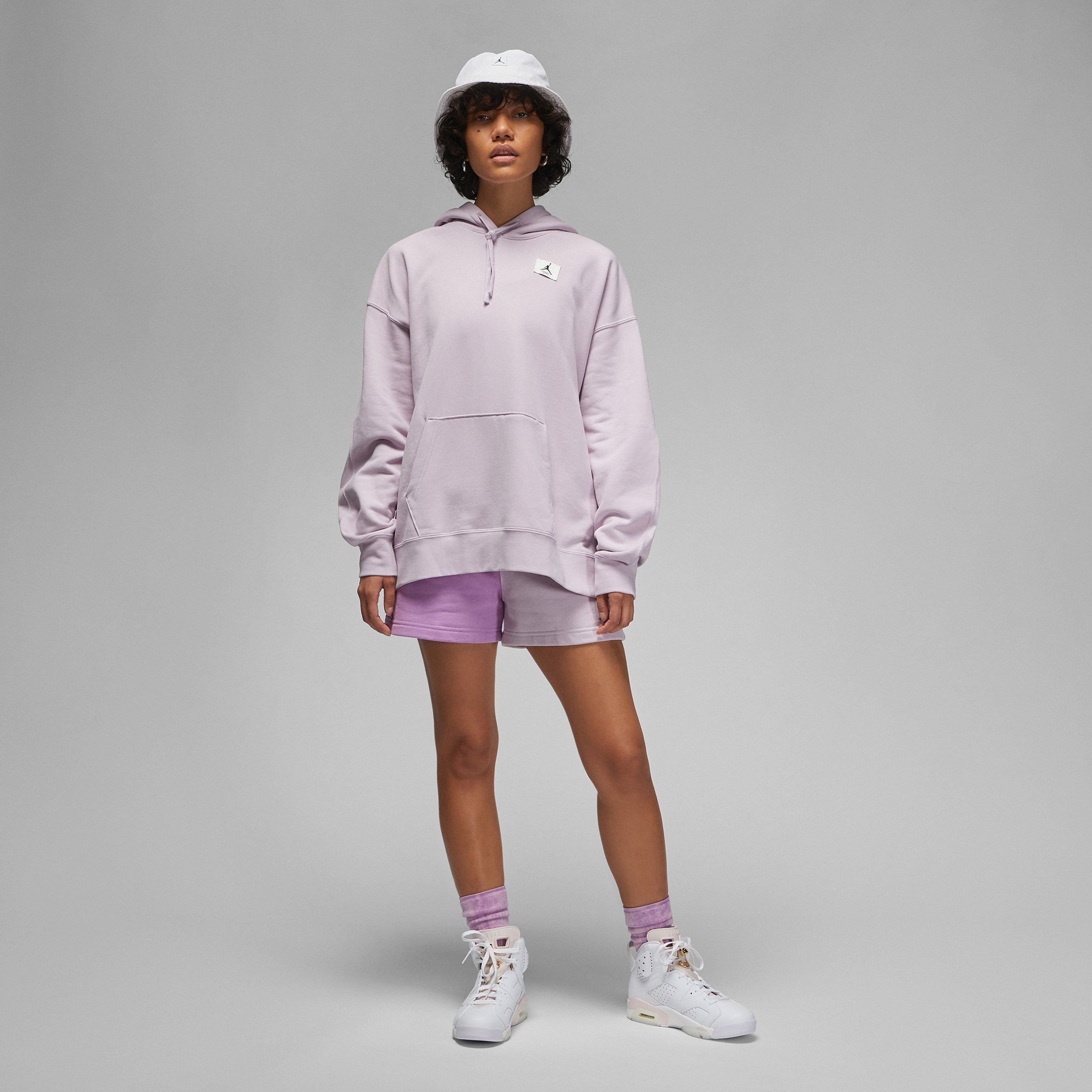 Jordan Flight Fleece Kadın Mor Sweatshirt