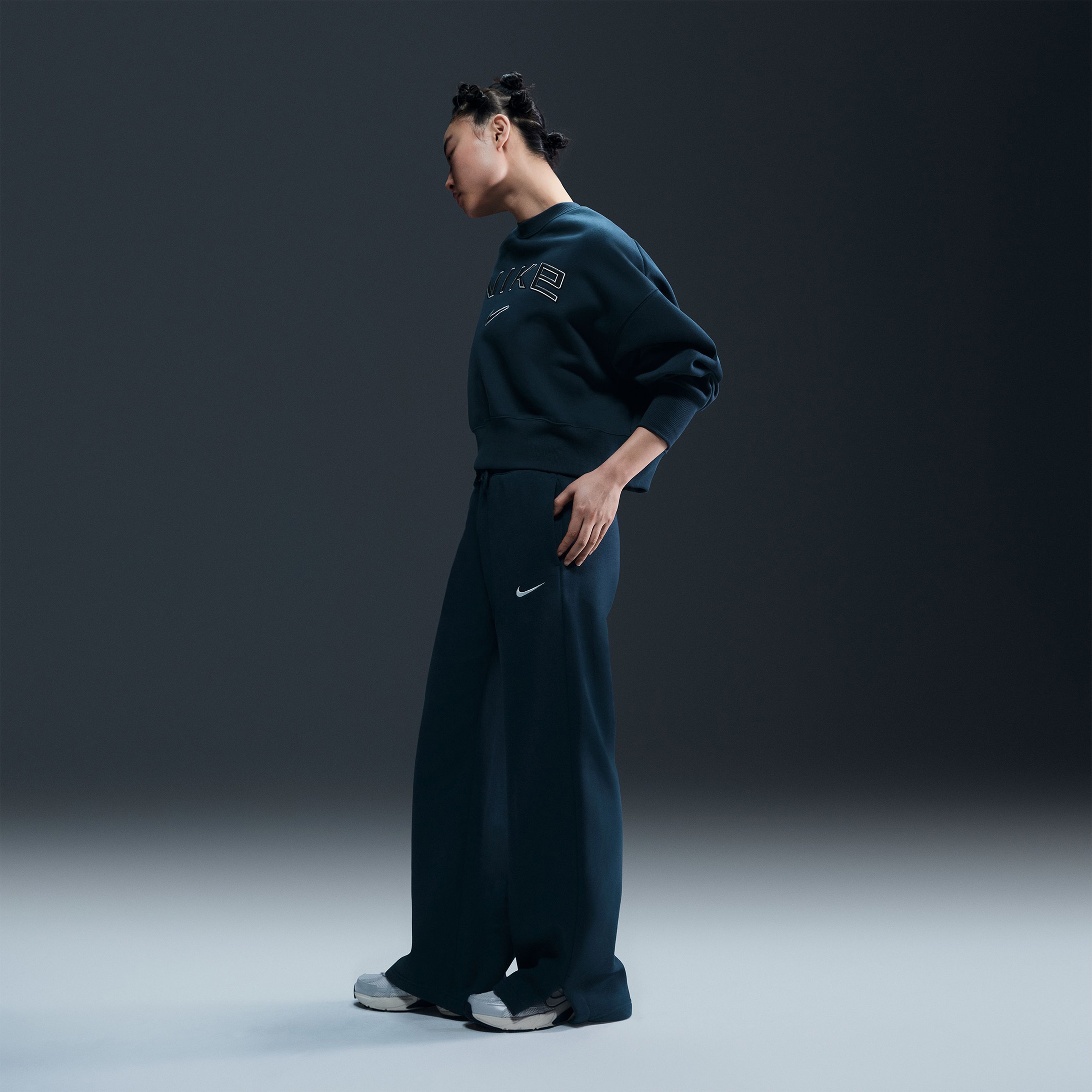 Nike Sportswear Phoenix Fleece Kadın Lacivert Eşofman Altı