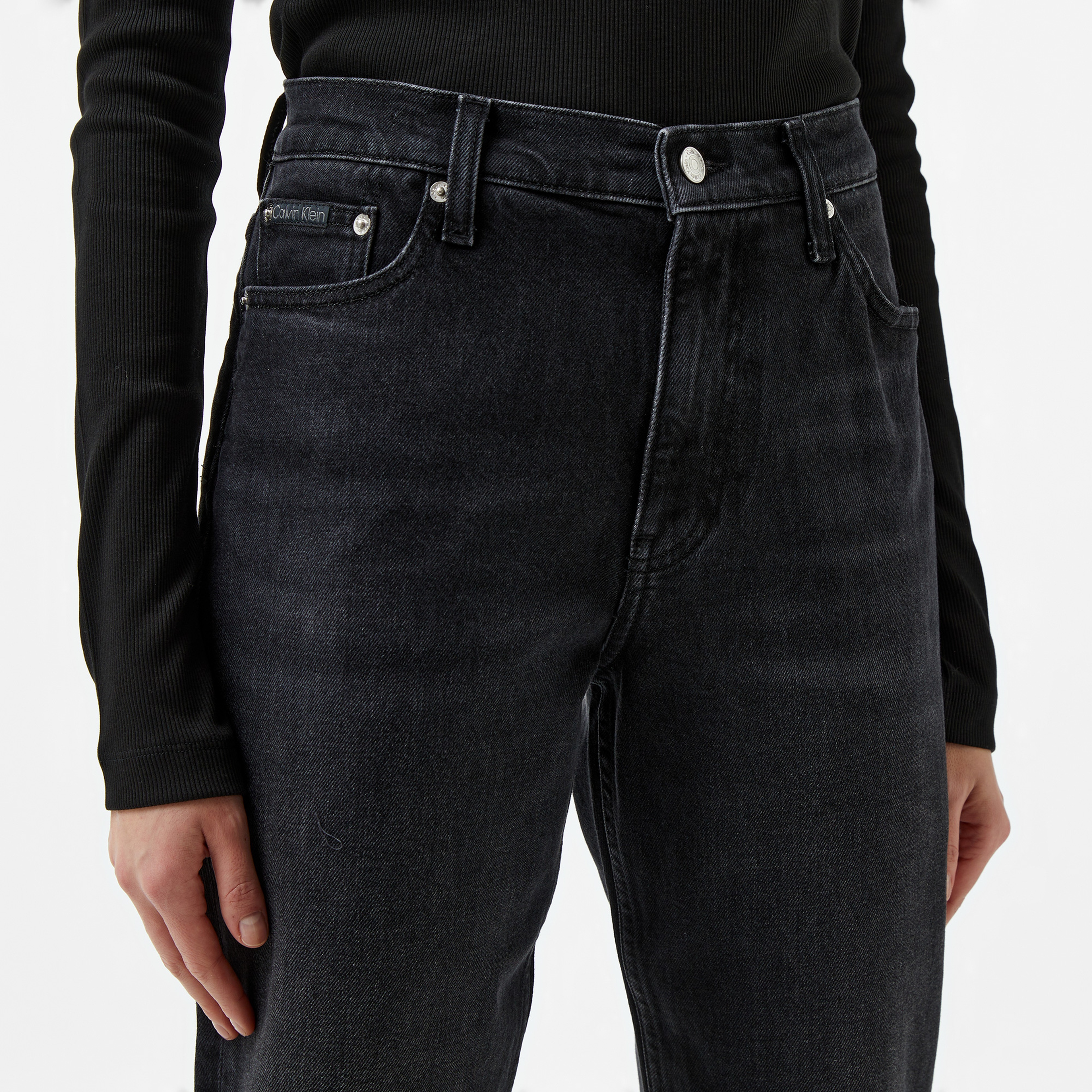 Calvin Klein Jeans Mom Kadın Siyah Jean