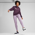 Puma Classics Shiny Logo Kadın Bordo Sweatshirt