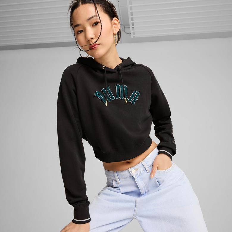 Puma Classics Relaxed Kadın Siyah Sweatshirt