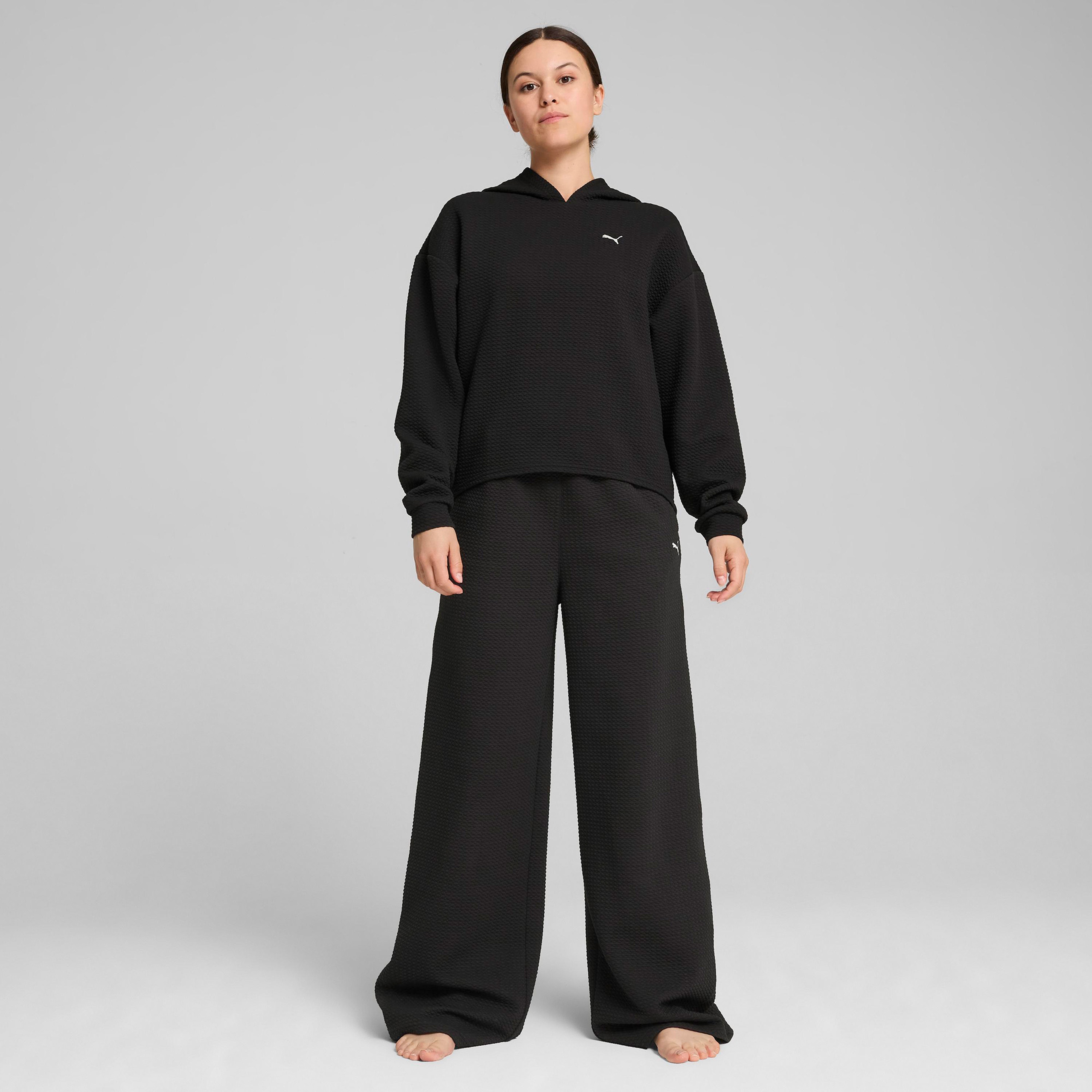 Puma Q4 Studio Textured Kadın Siyah Sweatshirt