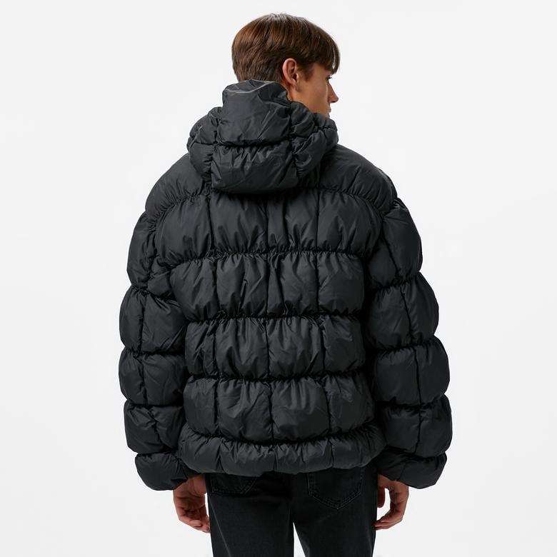 Karl Kani Sport Patch Square Quilted Puffer Erkek Siyah Mont
