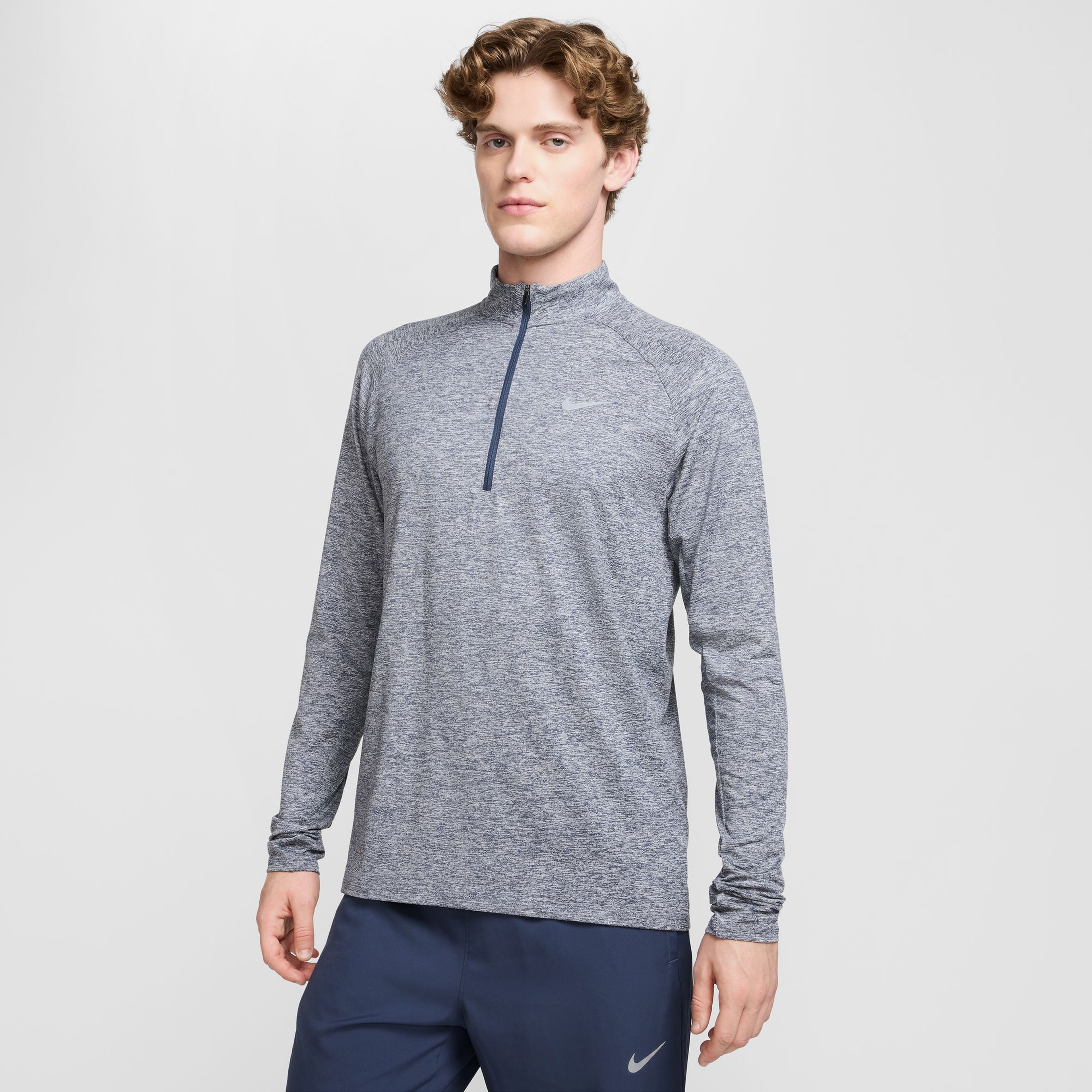 Nike Stride Erkek Mavi Koşu Sweatshirt
