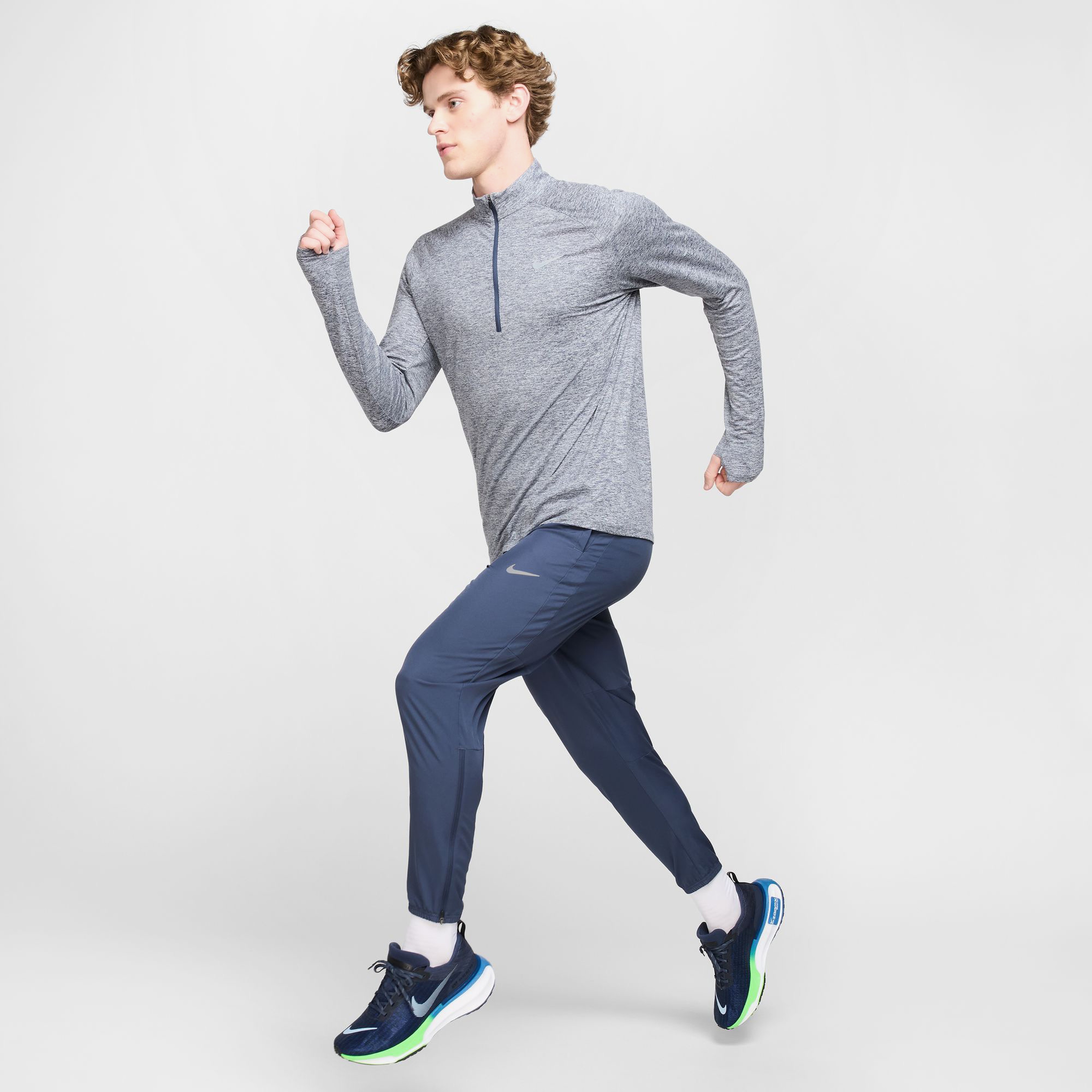 Nike Stride Erkek Mavi Koşu Sweatshirt