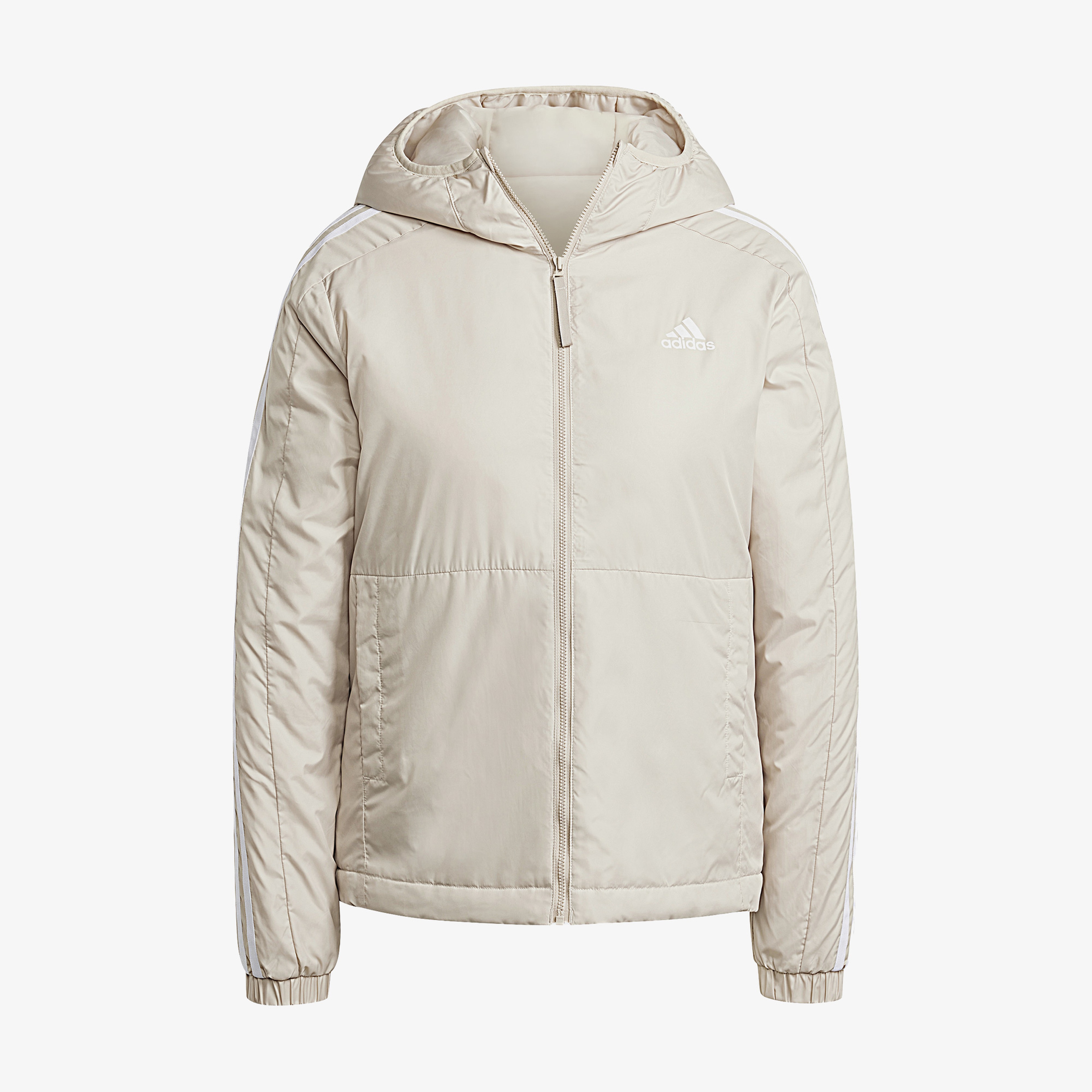 adidas Sportswear Essentials 3 Striped Insulated Kadın Bej Mont