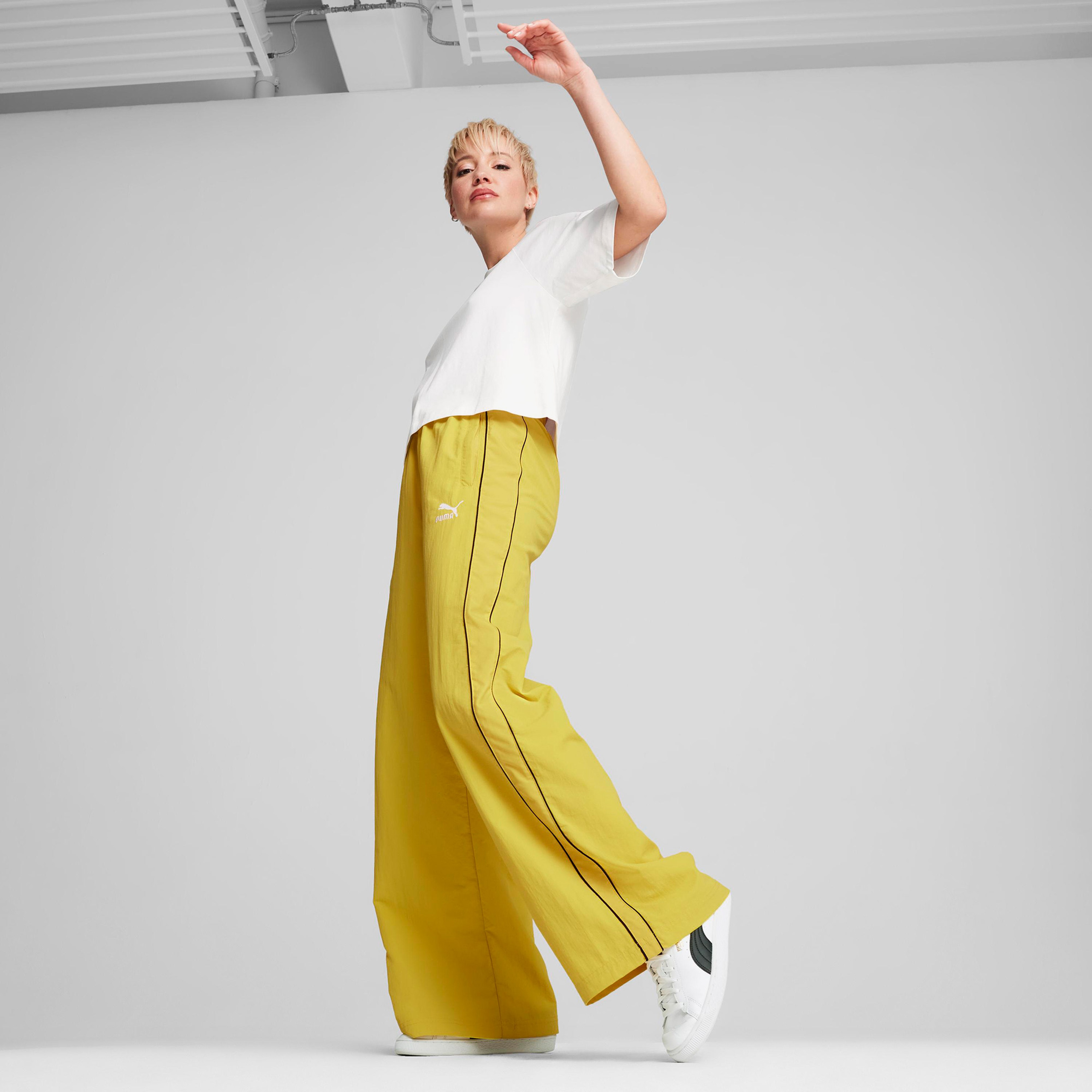 Puma T7 Track Kadın Sarı Eşofman Altı