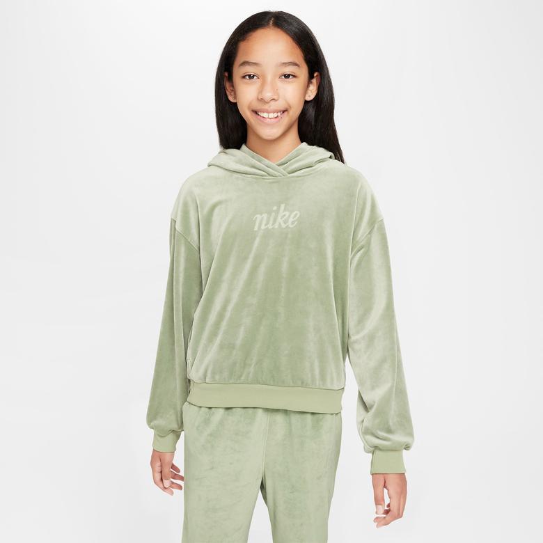 Nike Sportswear Çocuk Yeşil Kapüşonlu Sweatshirt