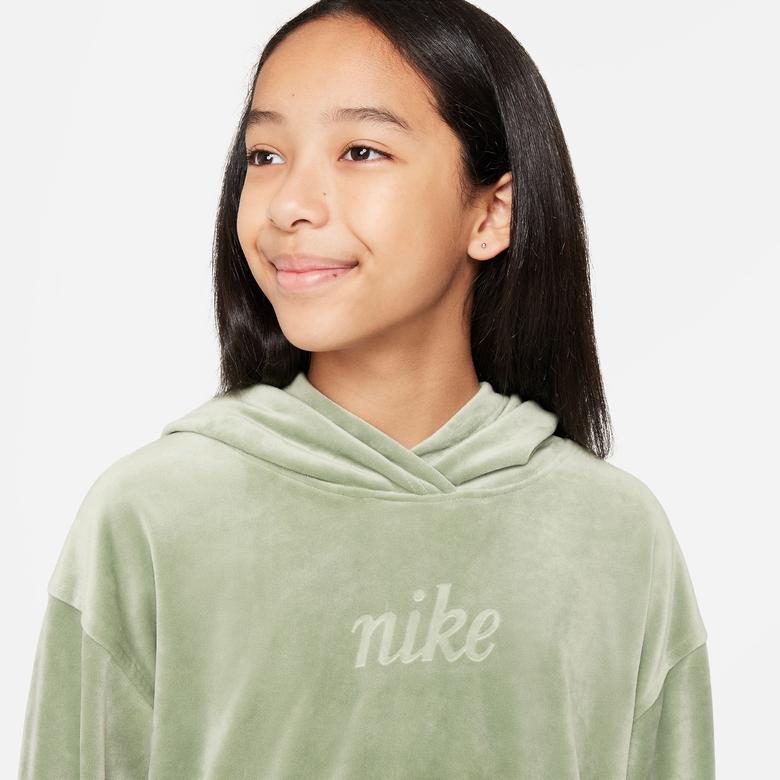 Nike Sportswear Çocuk Yeşil Kapüşonlu Sweatshirt