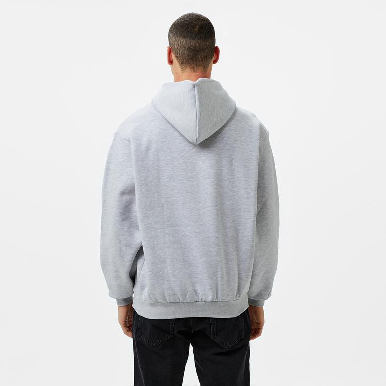 Karl Kani Og Eagle Print Os Erkek Gri Sweatshirt