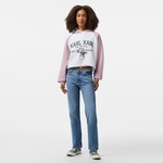 Karl Kani Woven Signature Street Academy Crop Kadın Beyaz Sweatshirt
