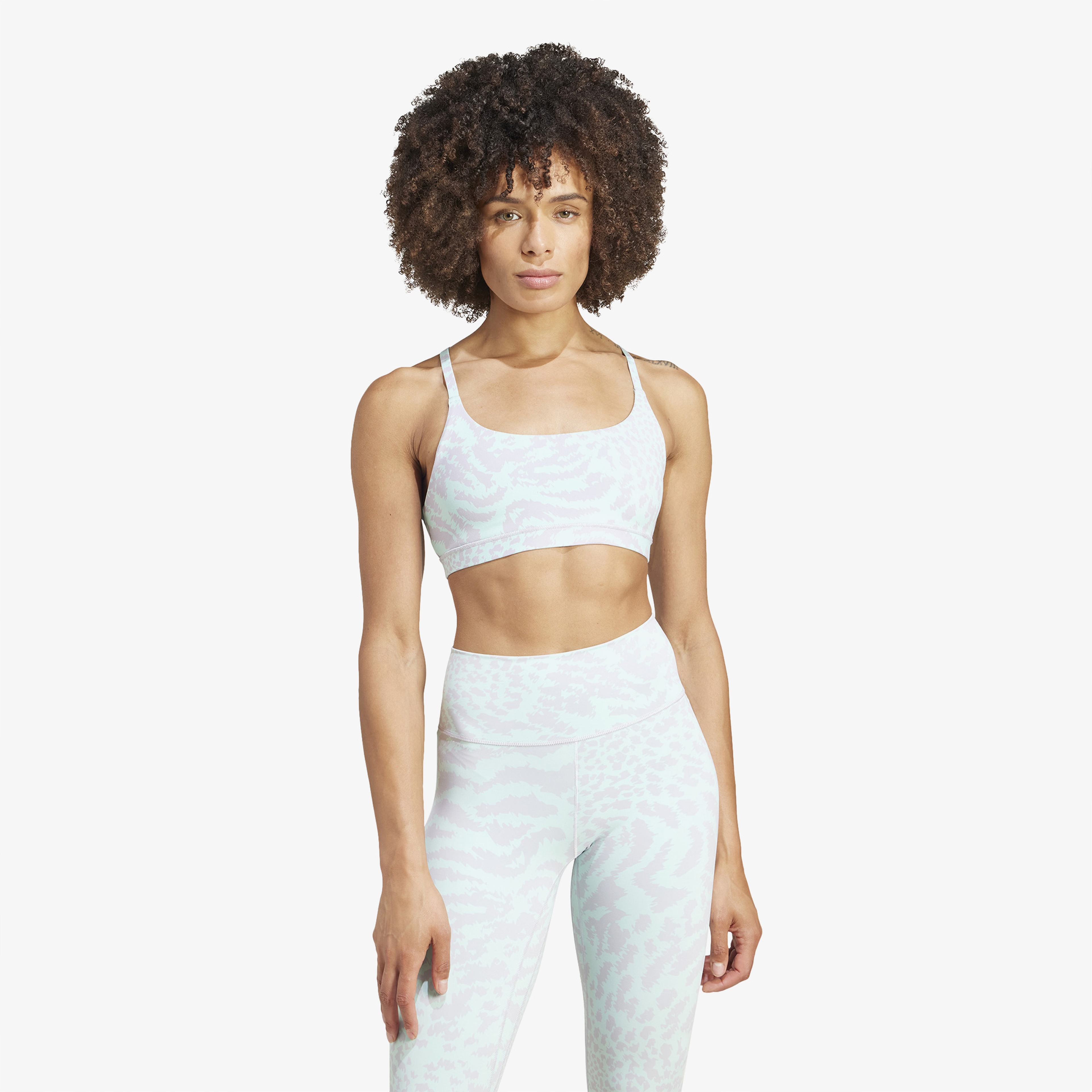 adidas Alle Ls Aop B Kadın Turkuaz Bra
