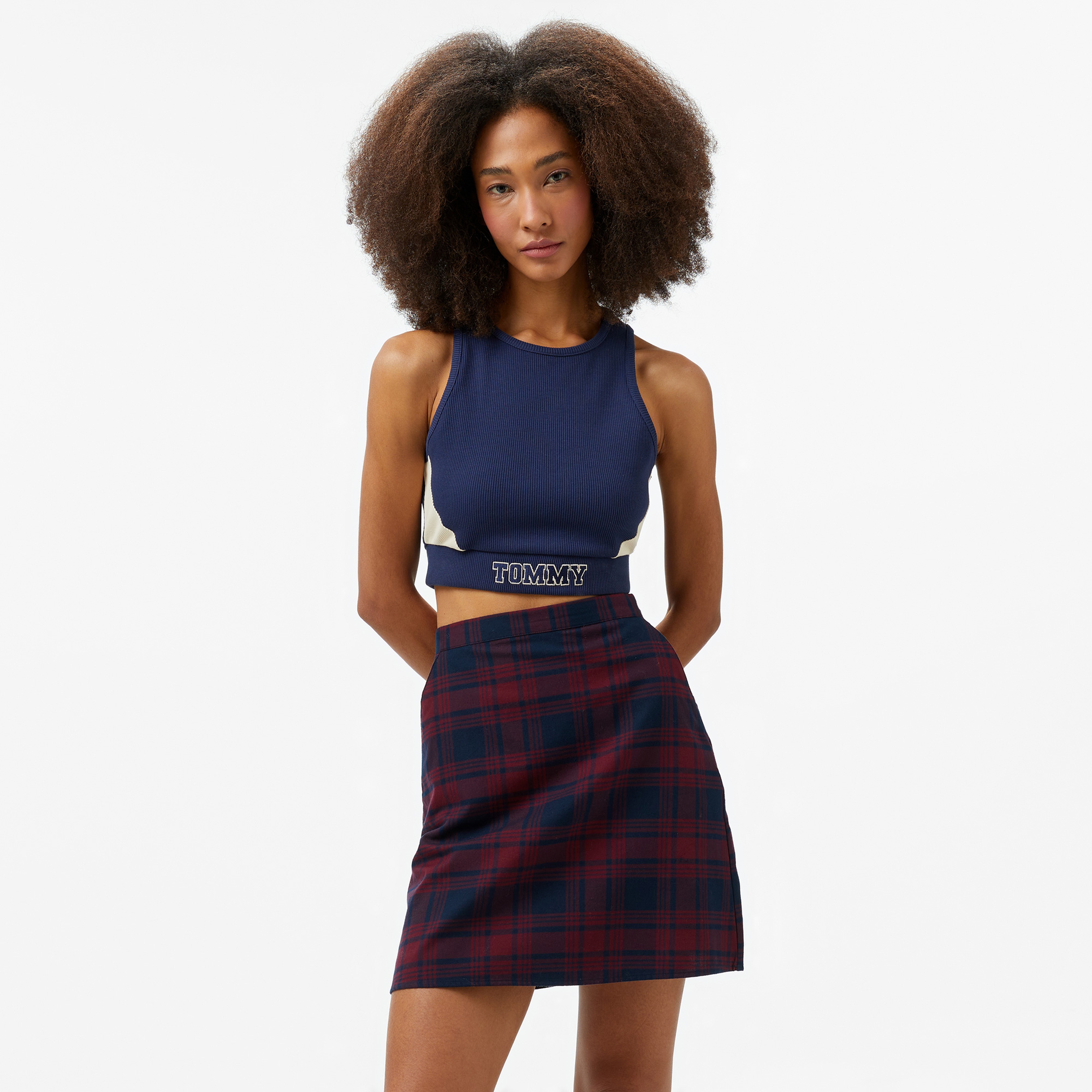 Tommy Hilfiger Jeans Tj Game Day Cycling Top Kadın Lacivert Body